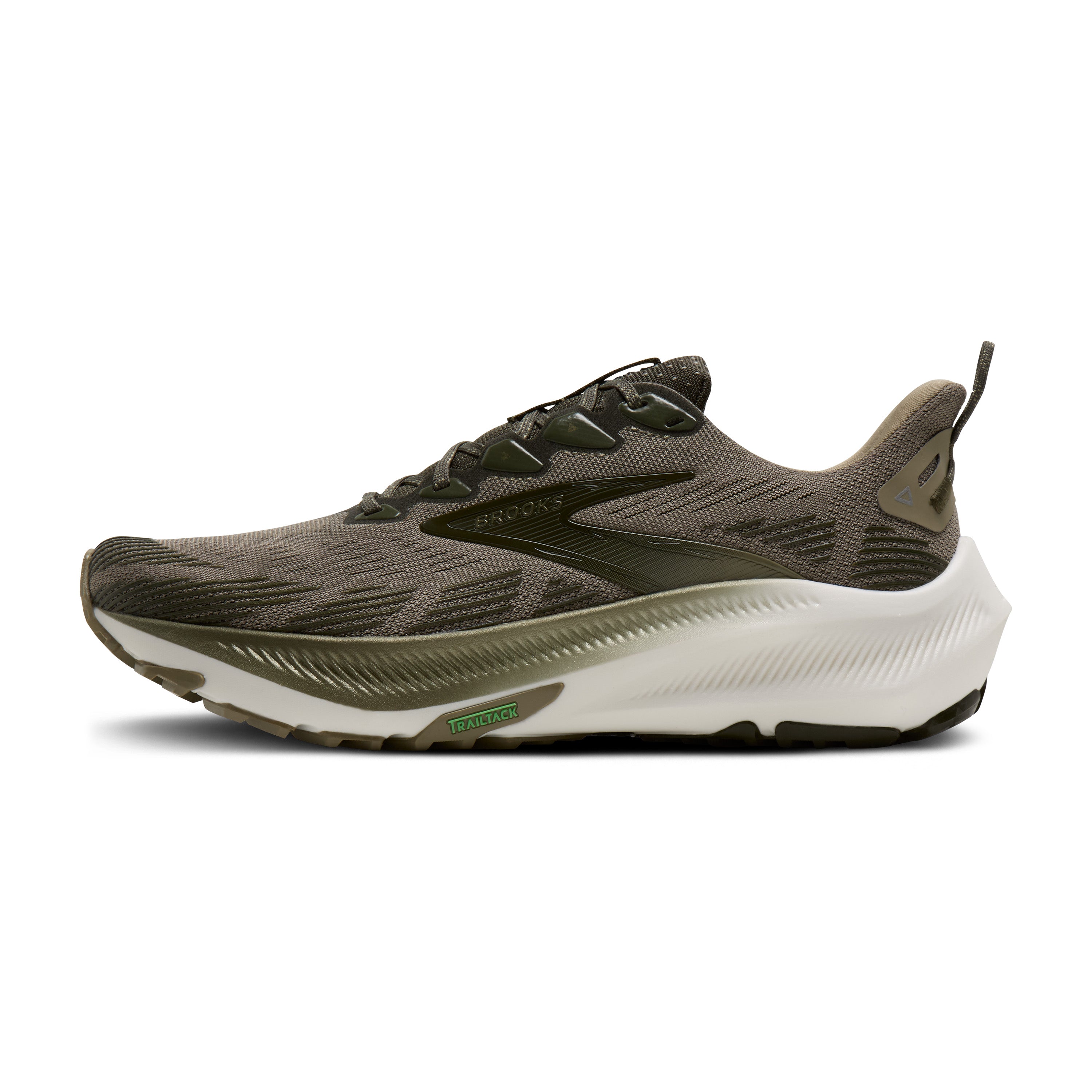 Brooks Ghost Trail Mens Running Shoes - Olive/Olive/Metallic