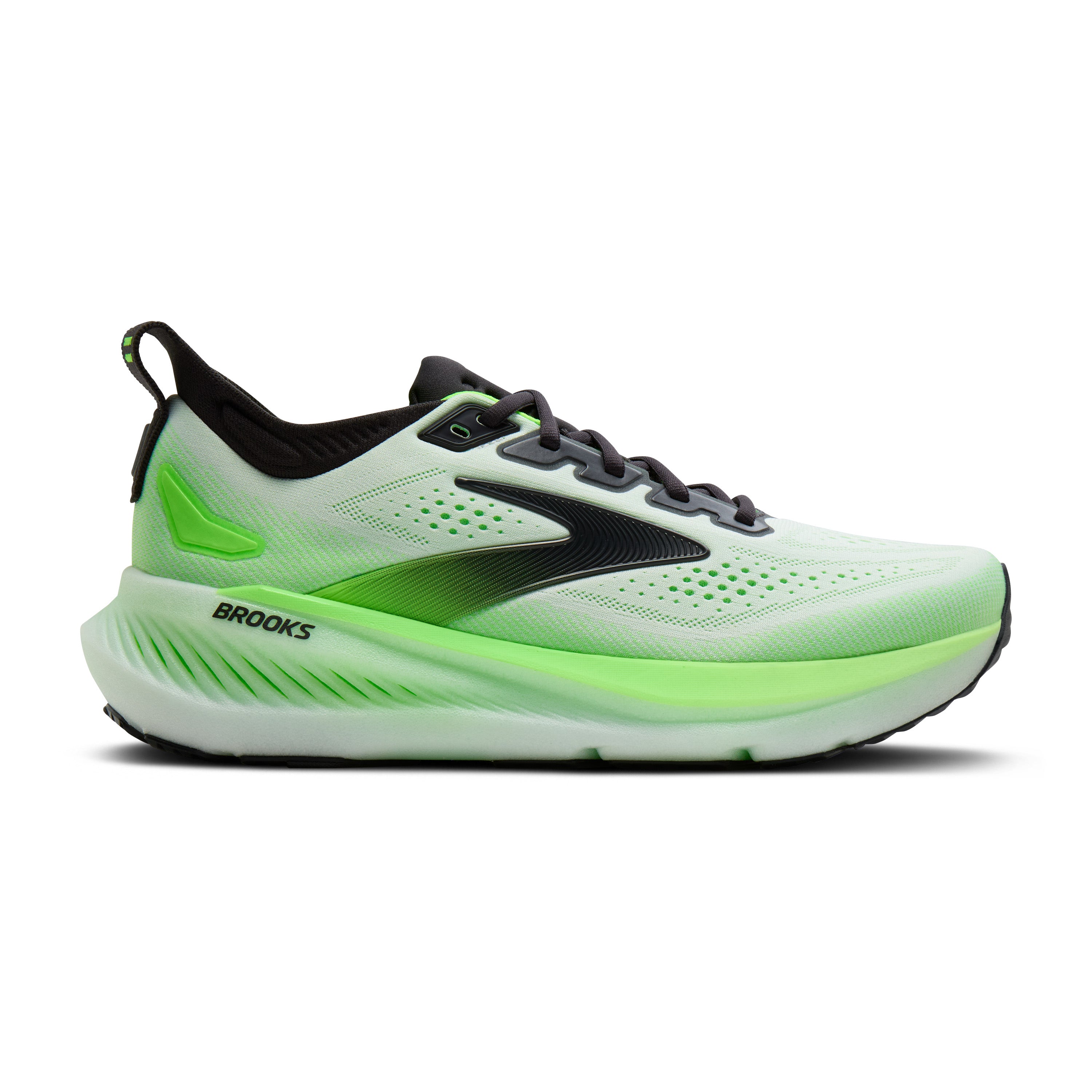 Brooks Glycerin 23 Mens Running Shoes - White/Phantom/Green Gecko