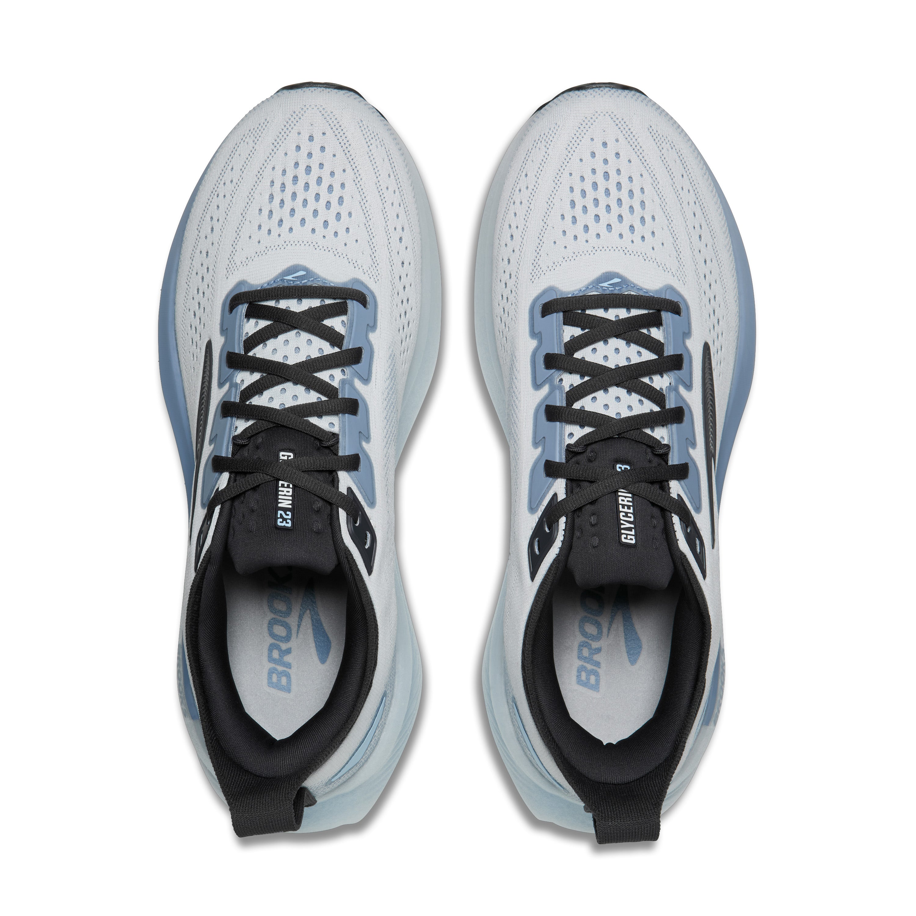 Brooks Glycerin 23 Mens Running Shoes - White/Rain/Baltic Sea
