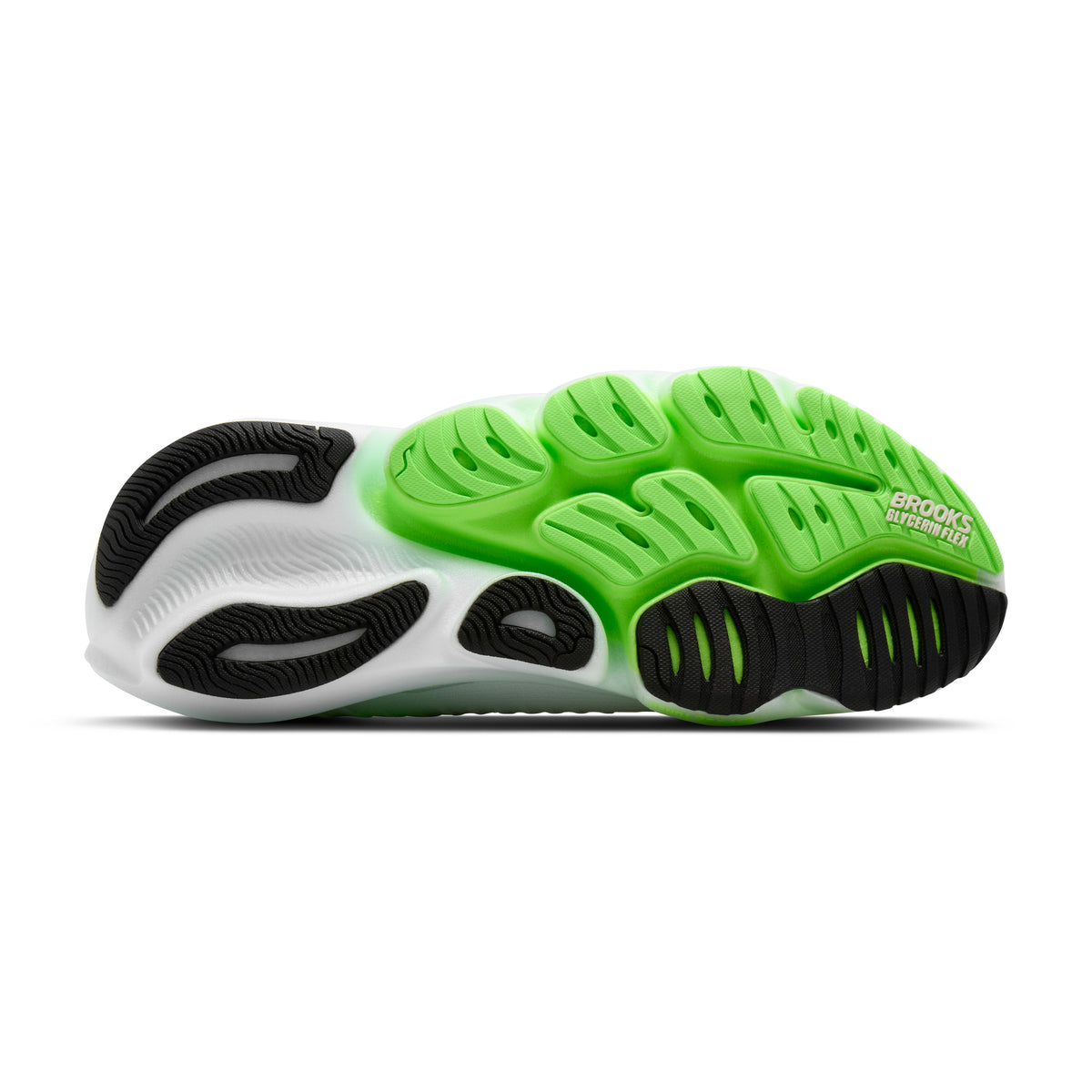 Brooks Glycerin Flex Mens Running Shoes - White/Green Gecko/Phantom