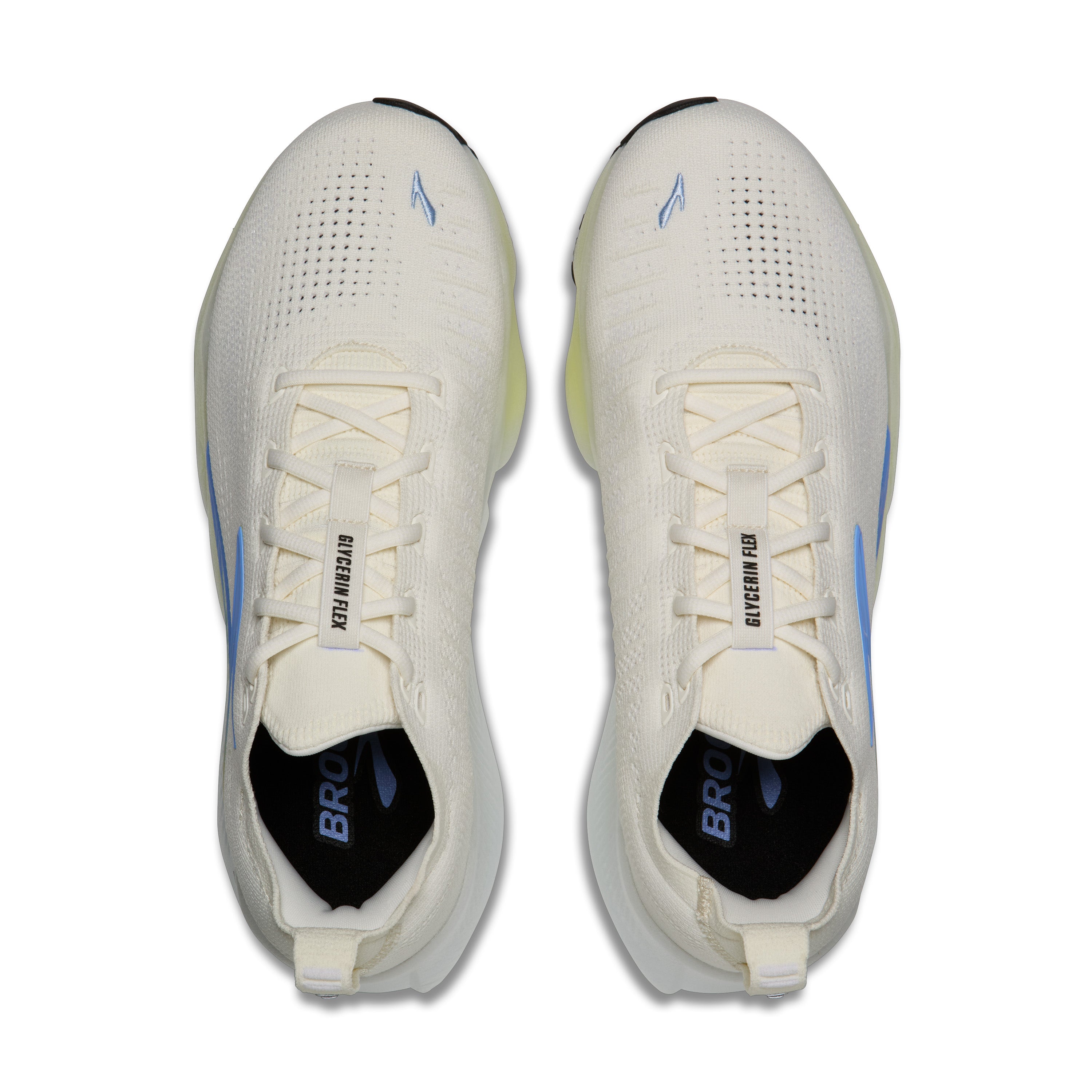 Brooks Glycerin Flex Mens Running Shoes - White/Cyber Yellow/Nightlife