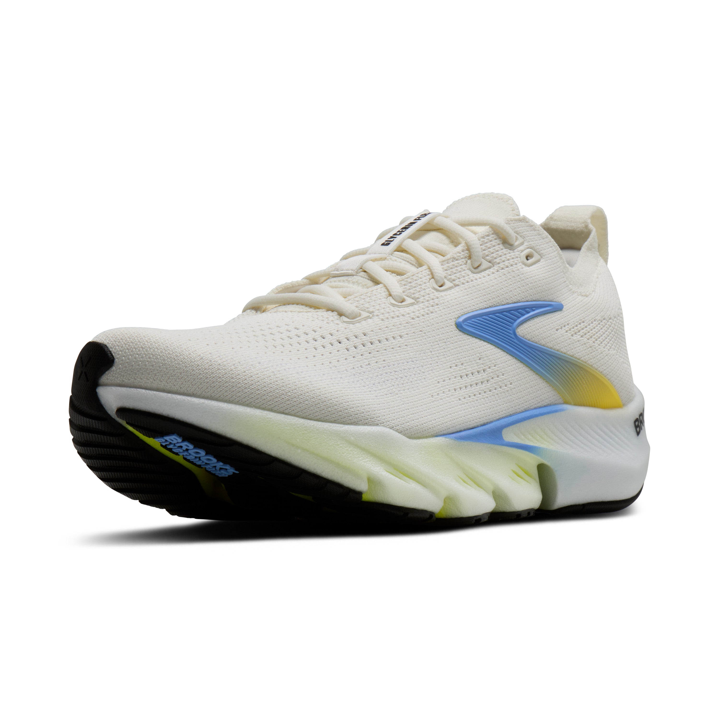 Brooks Glycerin Flex Mens Running Shoes - White/Cyber Yellow/Nightlife