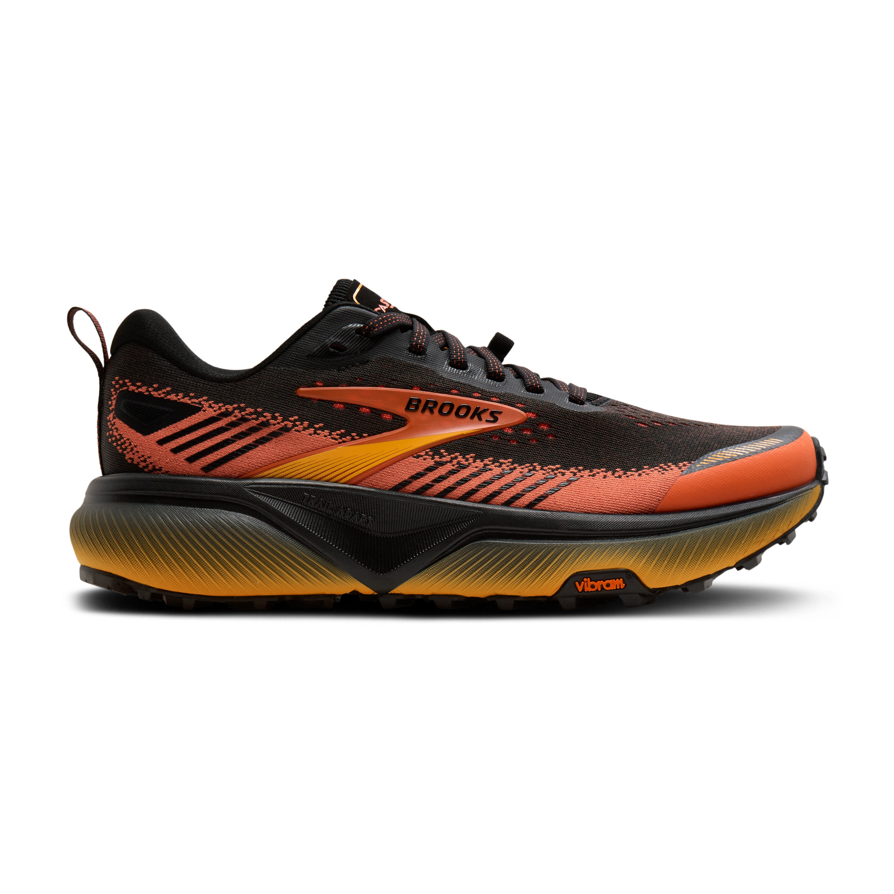 Brooks Cascadia 20 Mens Trail Running Shoes - Black/Tigerliley/Orange