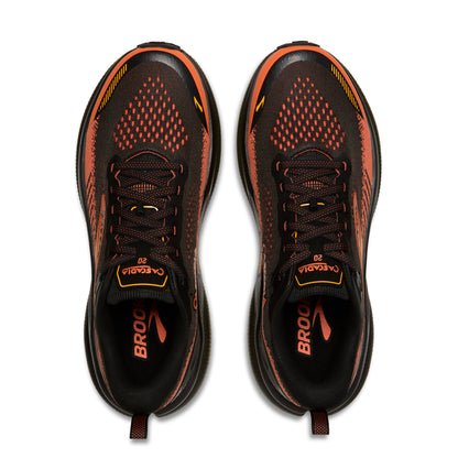 Brooks Cascadia 20 Mens Trail Running Shoes - Black/Tigerliley/Orange