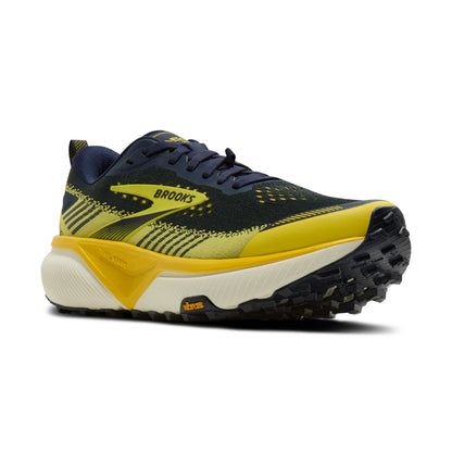 Brooks Cascadia 20 Mens Trail Running Shoes - Navy/Cyber Yellow/Grey