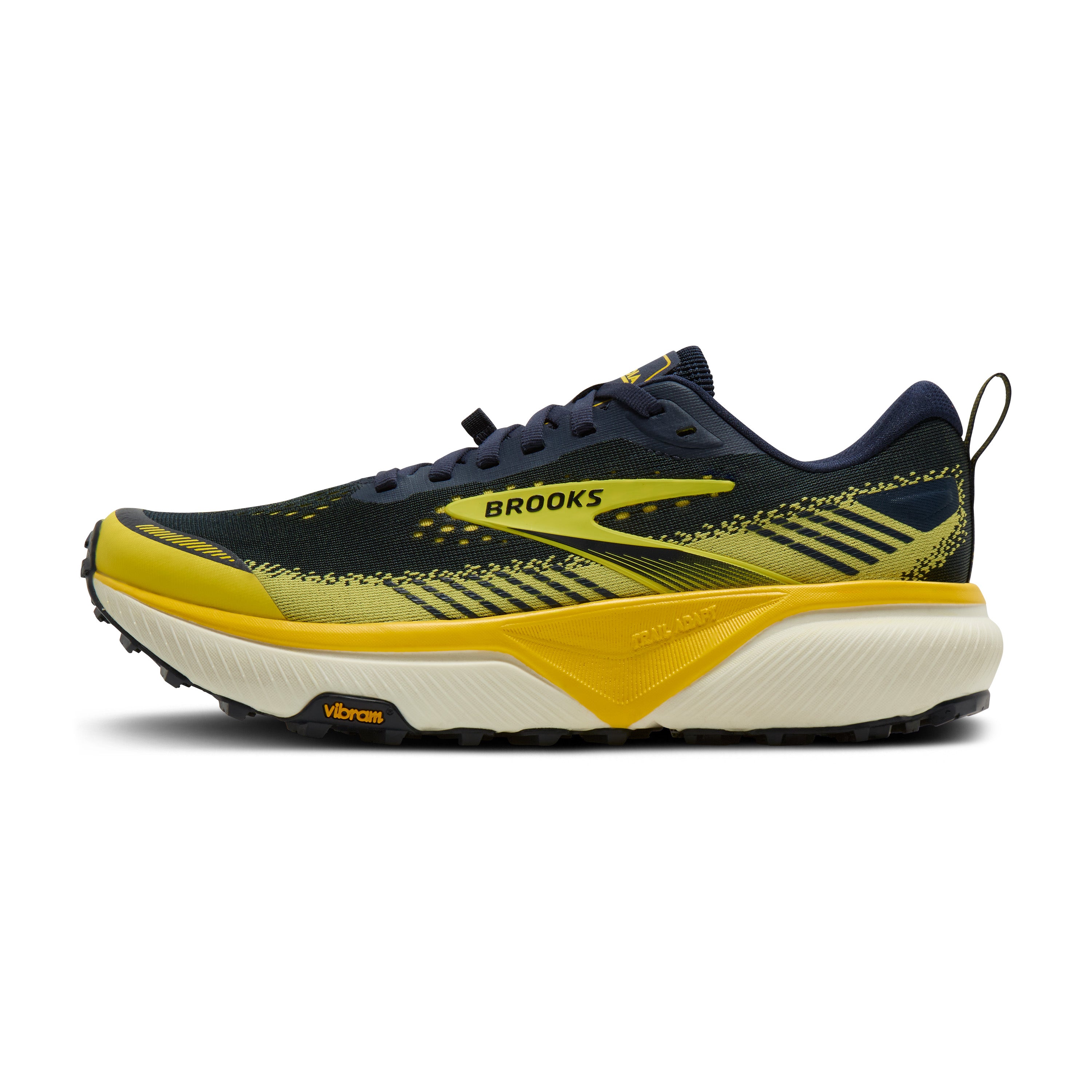 Brooks Cascadia 20 Mens Trail Running Shoes - Navy/Cyber Yellow/Grey