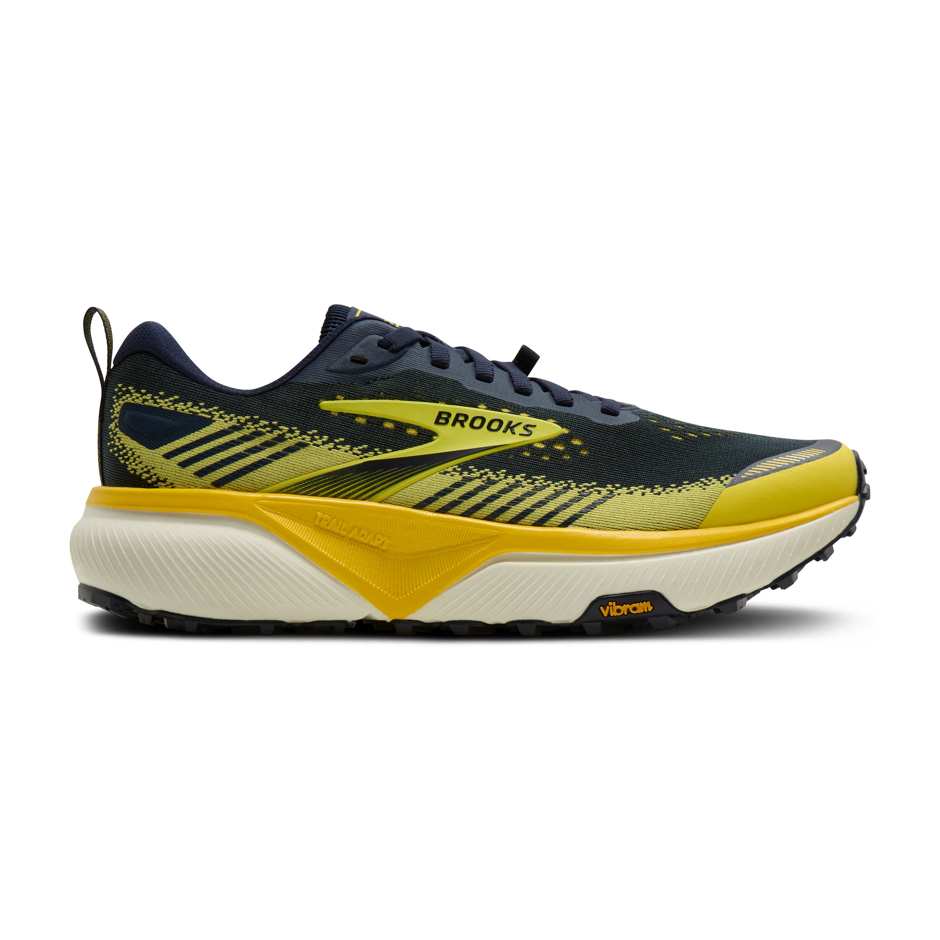 Brooks Cascadia 20 Mens Trail Running Shoes - Navy/Cyber Yellow/Grey