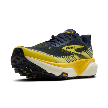 Brooks Cascadia 20 Mens Trail Running Shoes - Navy/Cyber Yellow/Grey