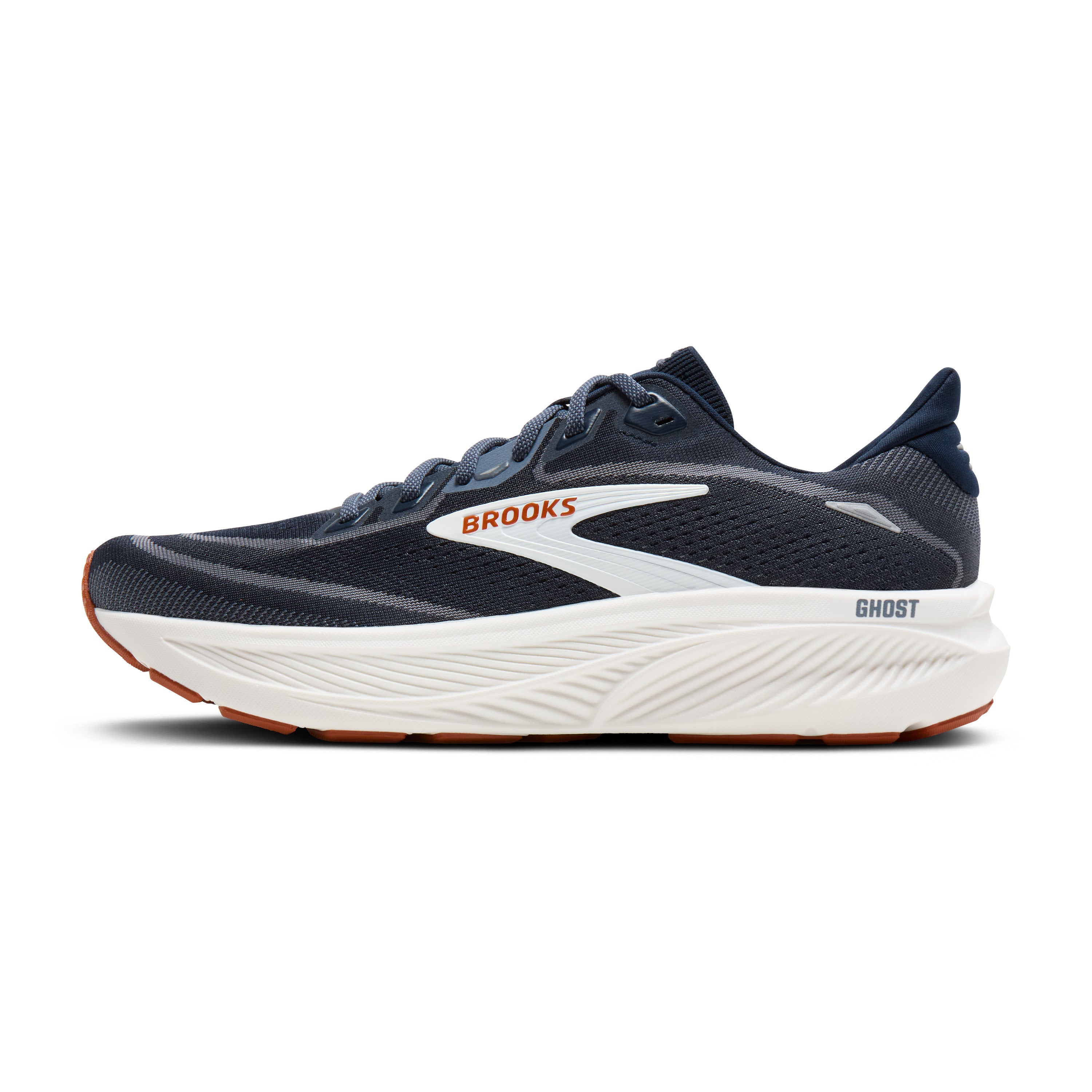 Brooks Ghost 18 Mens Running Shoes - Navy Blazer/Red Earth/Blue