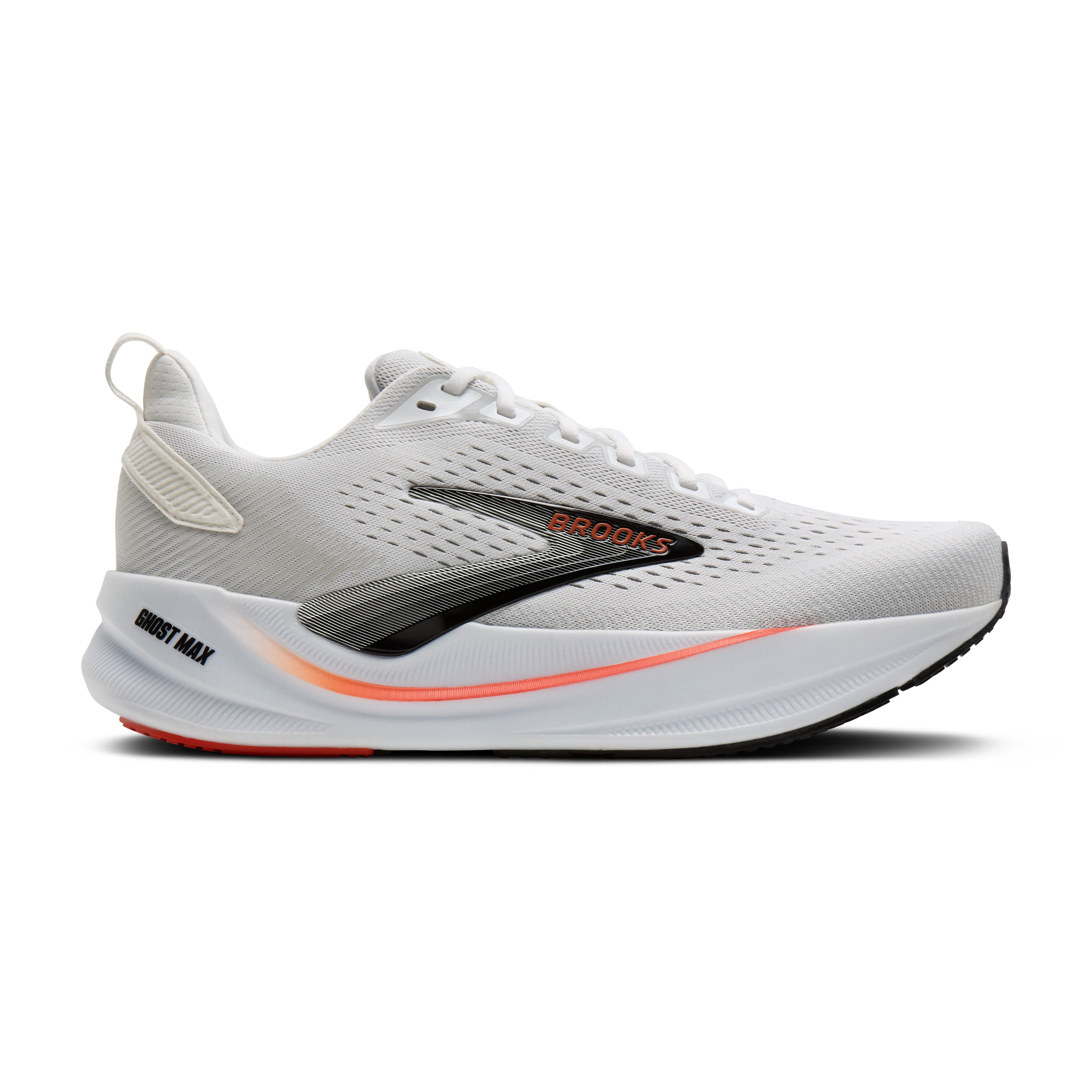Brooks Ghost Max 4 Mens Running Shoes - White/Red/Black