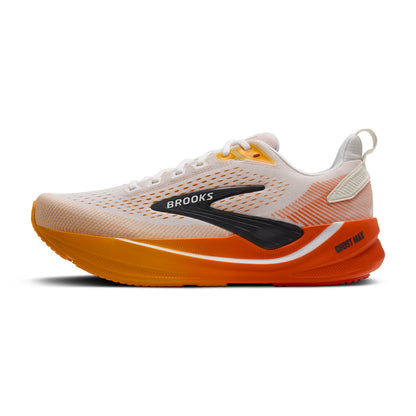 Brooks Ghost Max 4 Mens Running Shoes - White/Orange/Red