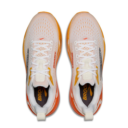 Brooks Ghost Max 4 Mens Running Shoes - White/Orange/Red