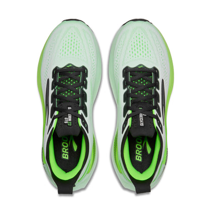 Brooks Glycerin GTS 23 Mens Running Shoes - White/Phantom/Green Gecko