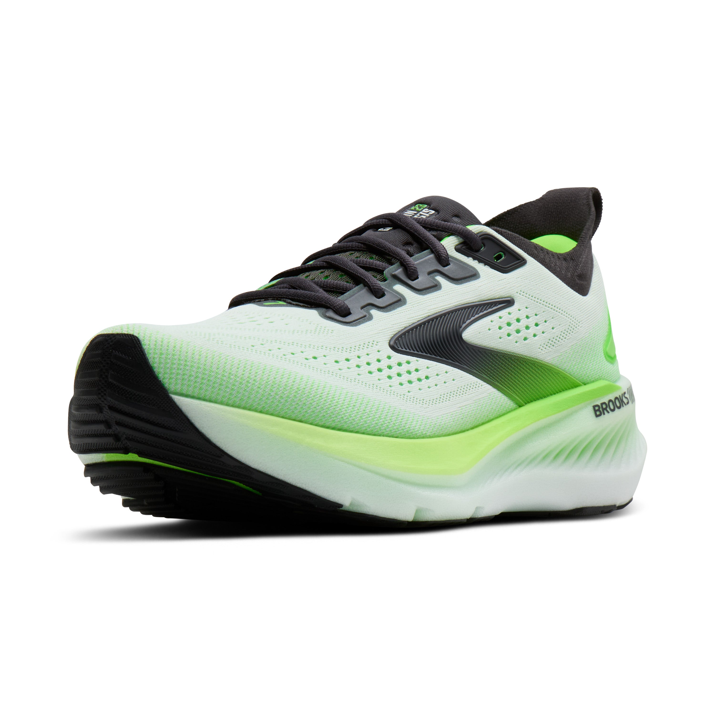 Brooks Glycerin GTS 23 Mens Running Shoes - White/Phantom/Green Gecko