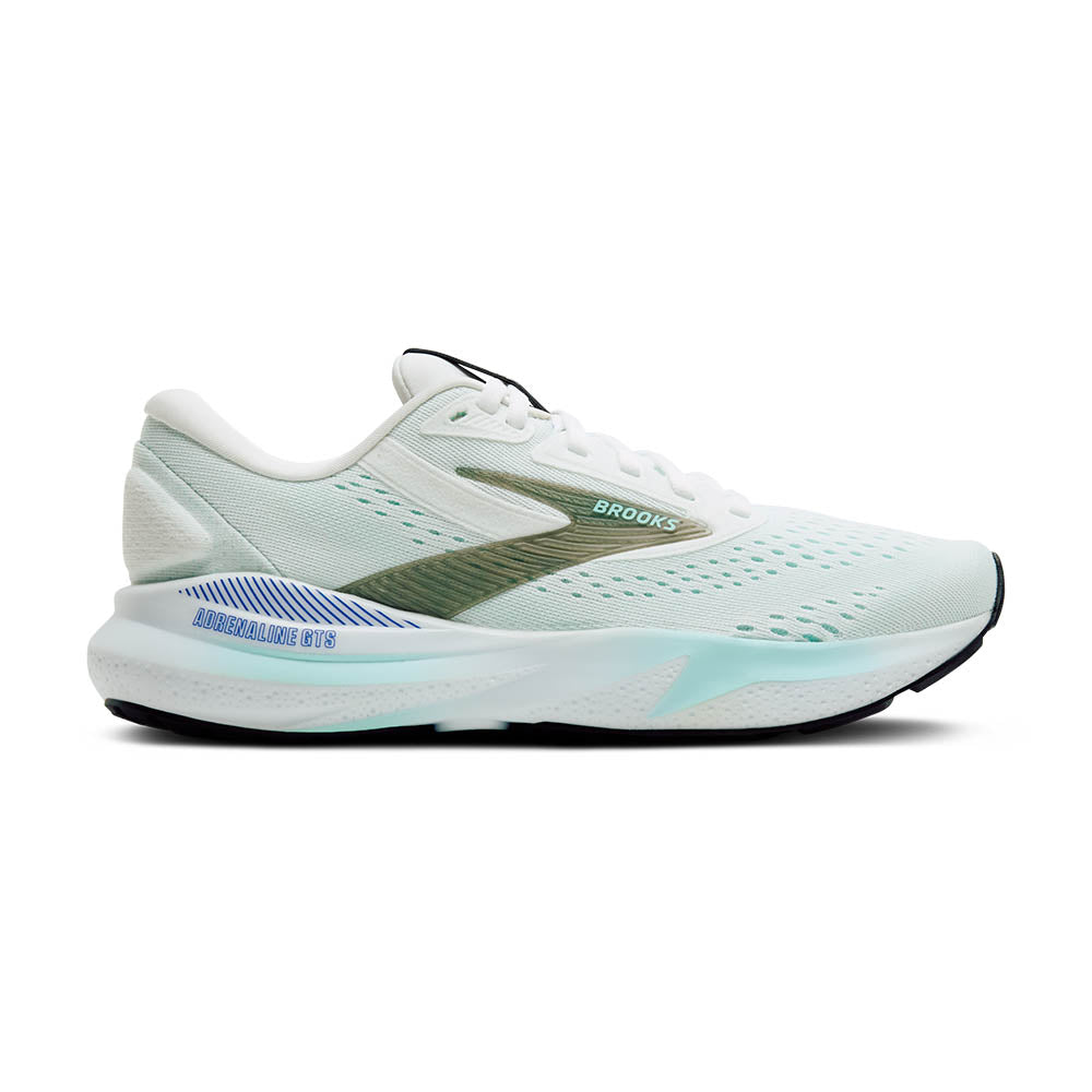 Brooks Adrenaline GTS 24 Womens Running Shoes - White/Limpet Shell