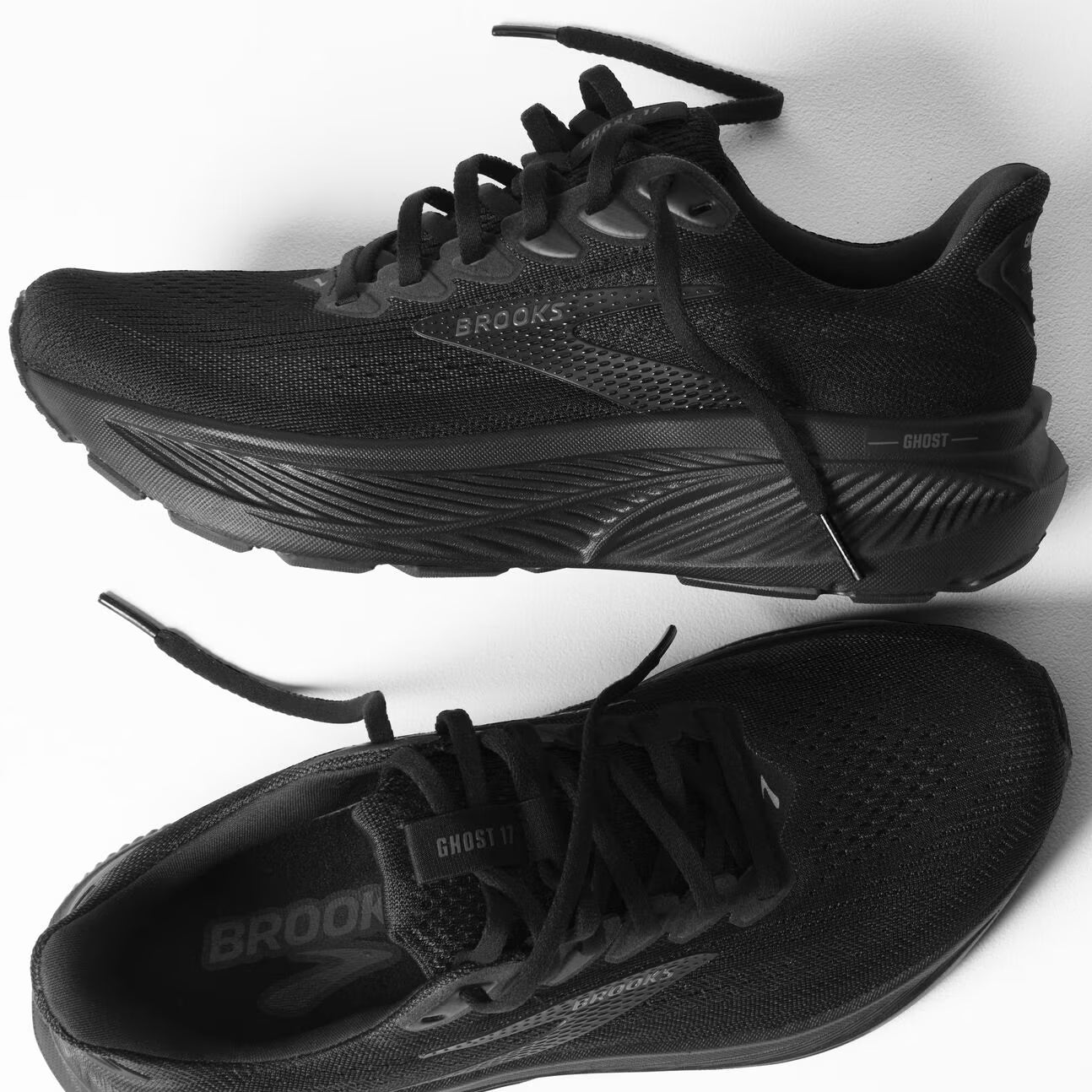 Brooks Ghost 17 Womens Running Shoe - Black/Black/Ebony