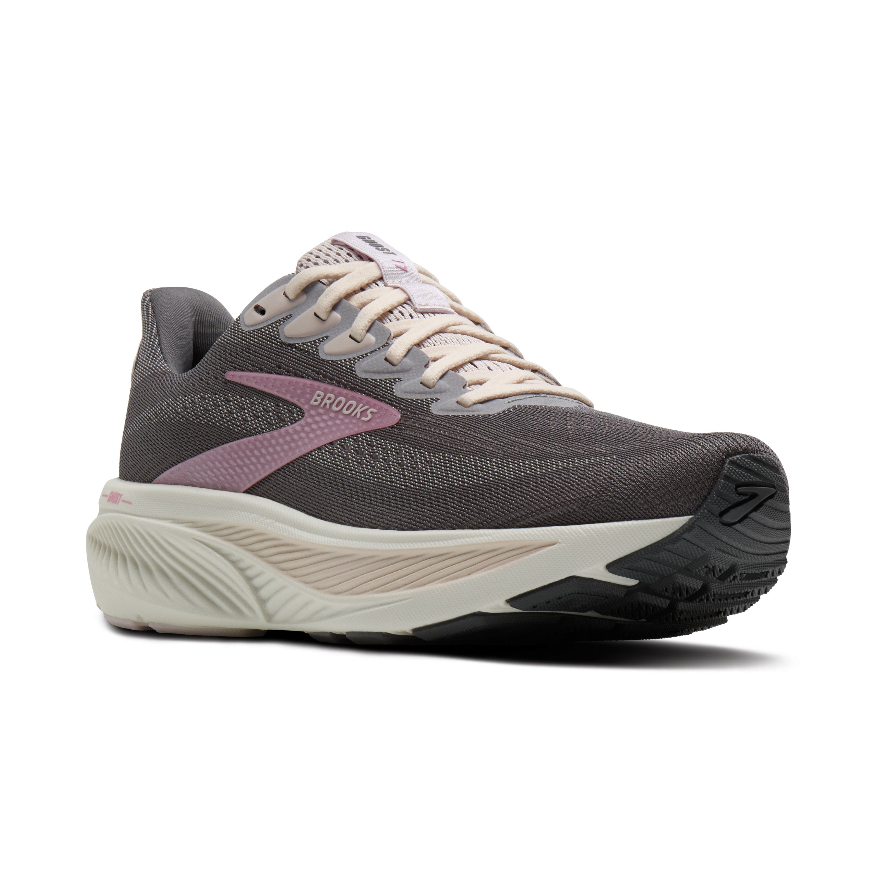 Brooks Ghost 17 Womens Running Shoe - Poppy Seed/Pink/Bluewash