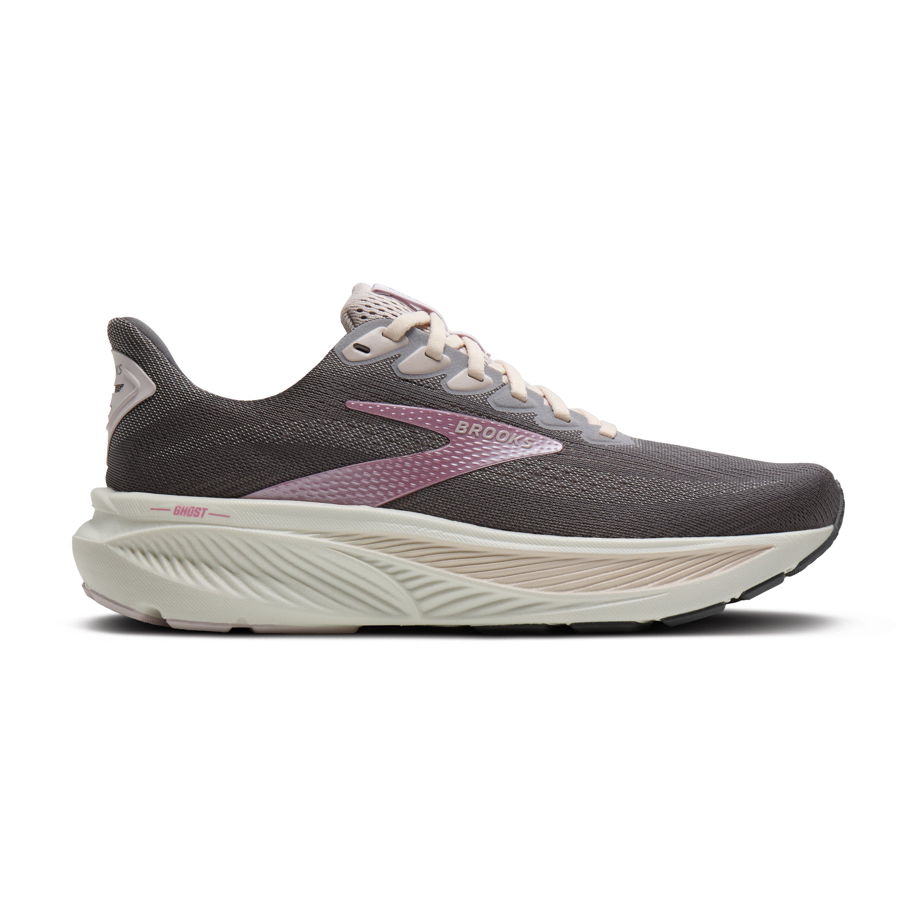 Brooks Ghost 17 Womens Running Shoe - Poppy Seed/Pink/Bluewash