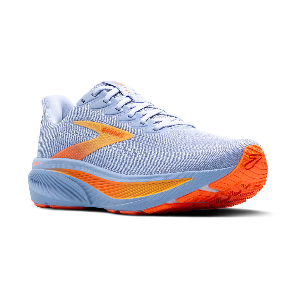 Brooks Ghost 17 Womens Running Shoe - Blue Heron/White/Orange