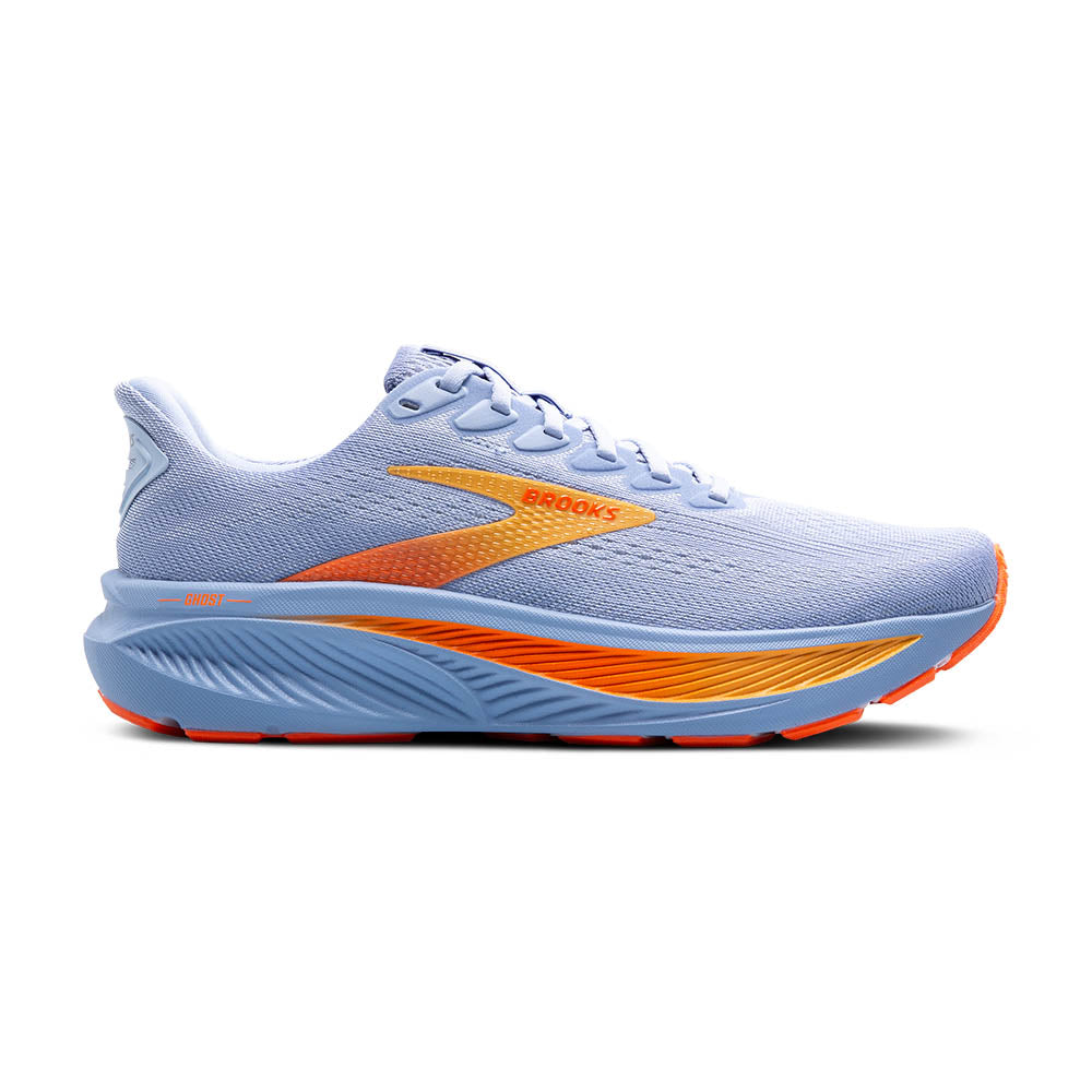 Brooks Ghost 17 Womens Running Shoe - Blue Heron/White/Orange