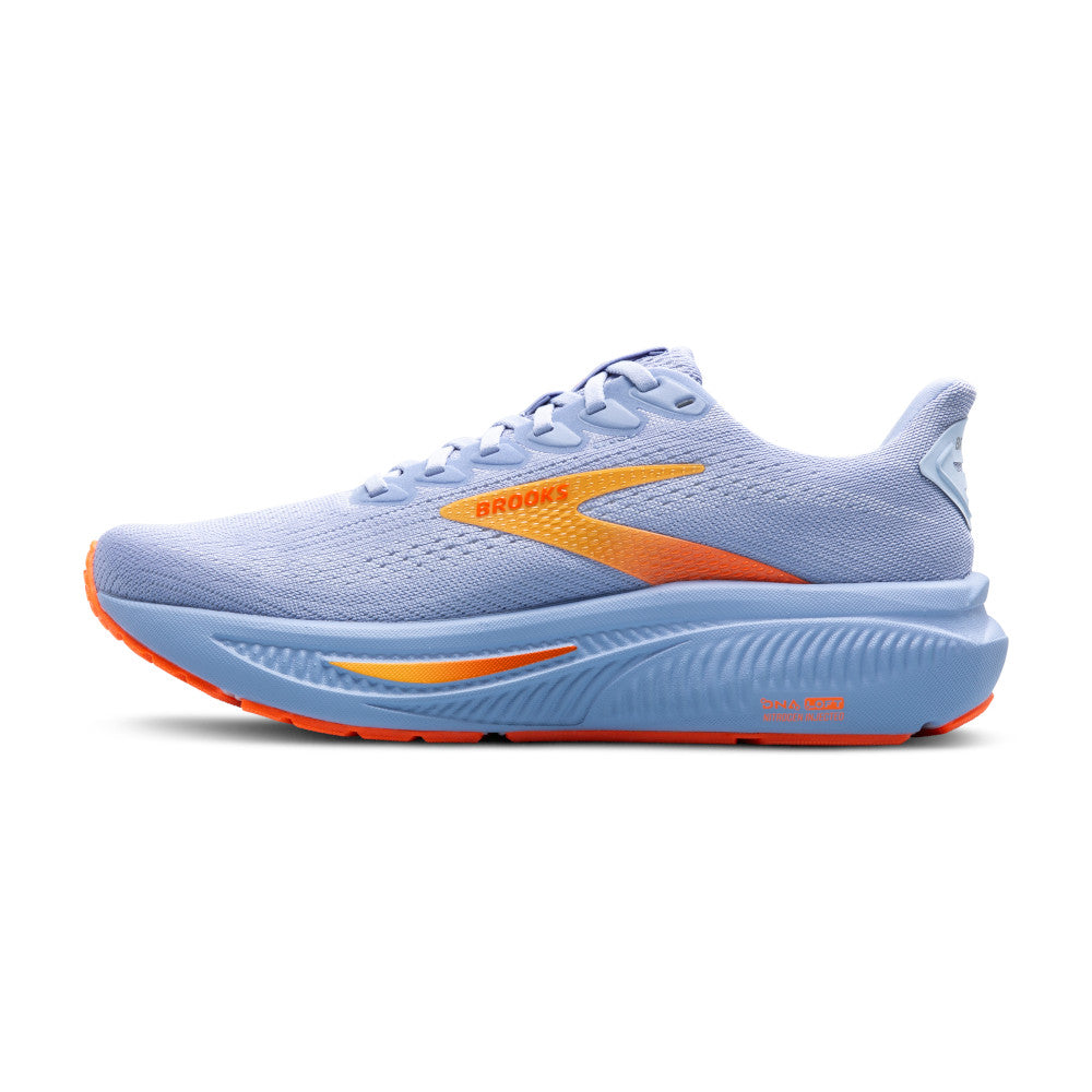 Brooks Ghost 17 Womens Running Shoe - Blue Heron/White/Orange