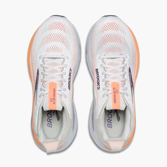 Brooks Adrenaline GTS 25 Womens Running Shoes - Oyster Mushroom/Peach/Grape