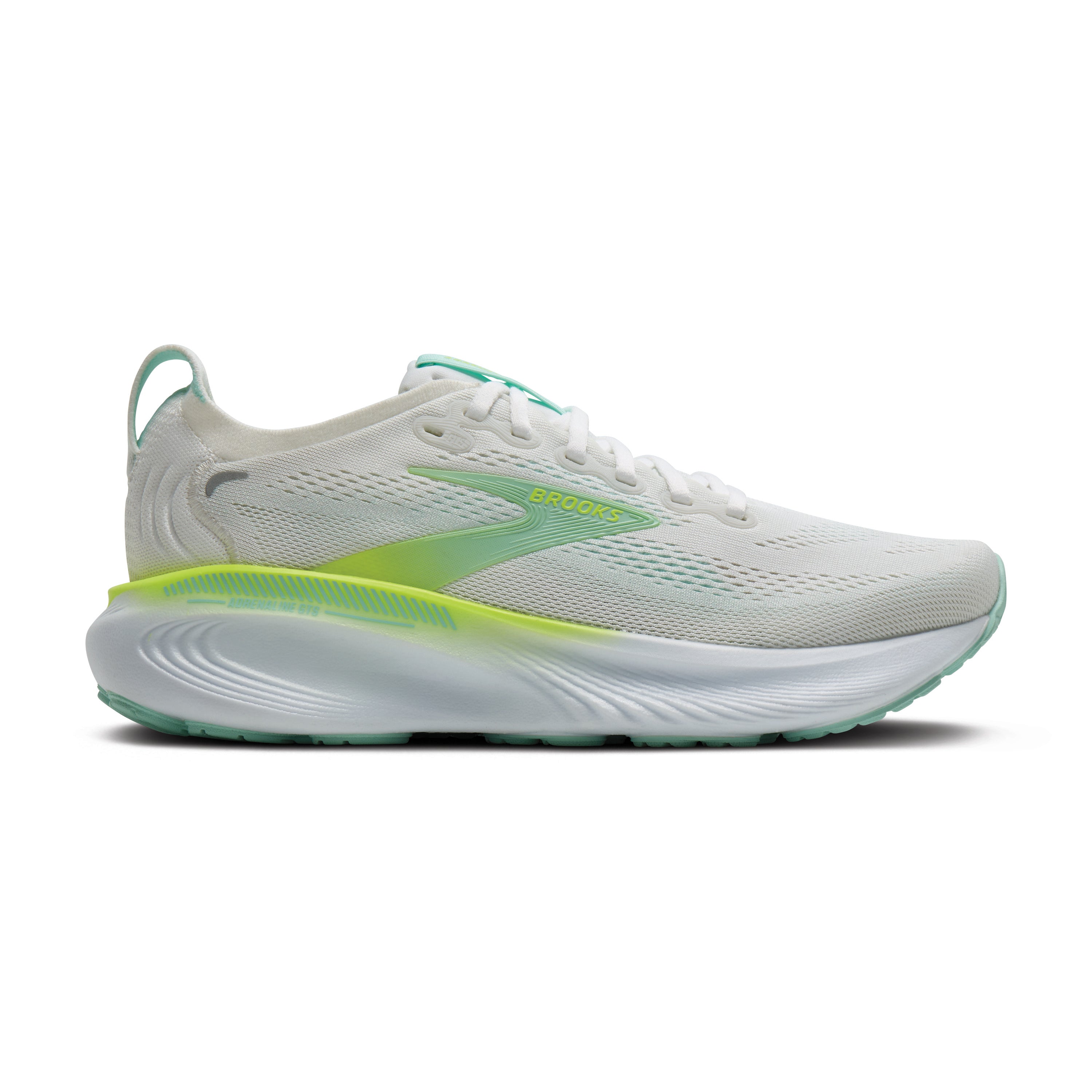 Brooks Adrenaline GTS 25 Womens Running Shoes - White/Nightlife/Yucca