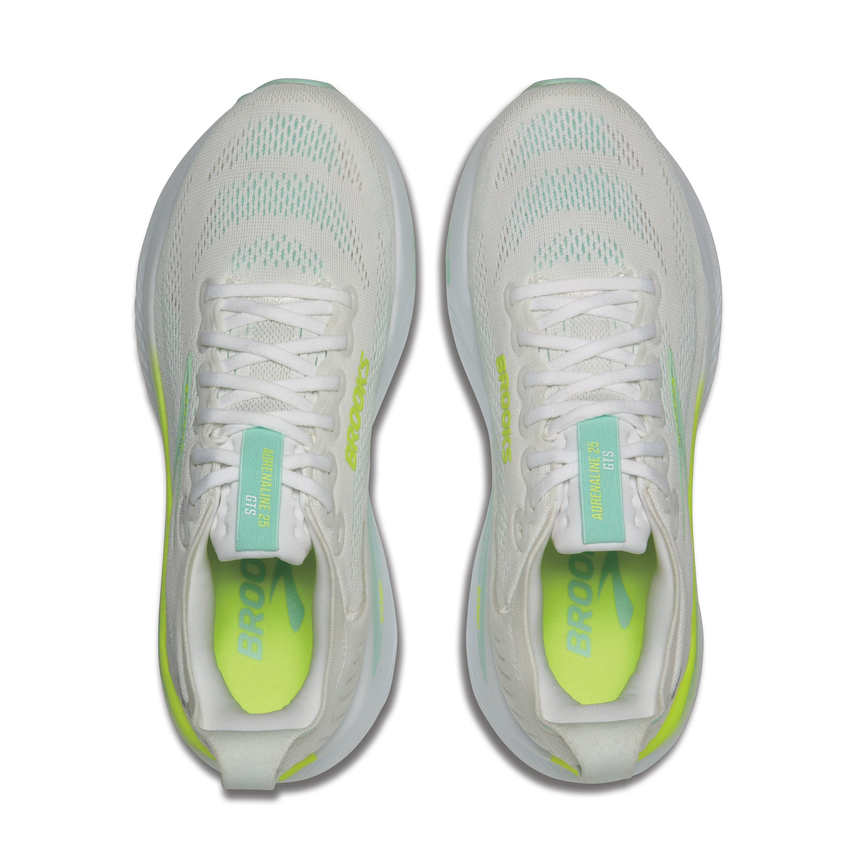 Brooks Adrenaline GTS 25 Womens Running Shoes - White/Nightlife/Yucca