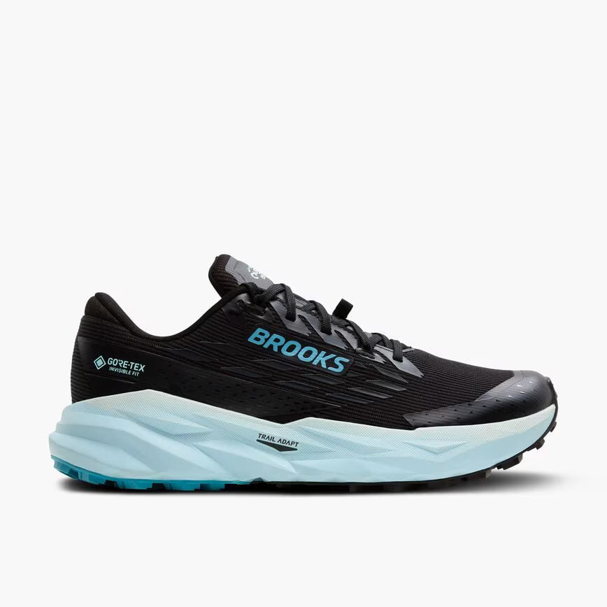 Brooks Cascadia 19 GTX Womens Trail Running Shoes - Black/Ebony/Blue Flower