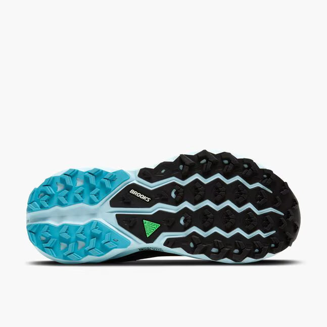 Brooks Cascadia 19 GTX Womens Trail Running Shoes - Black/Ebony/Blue Flower