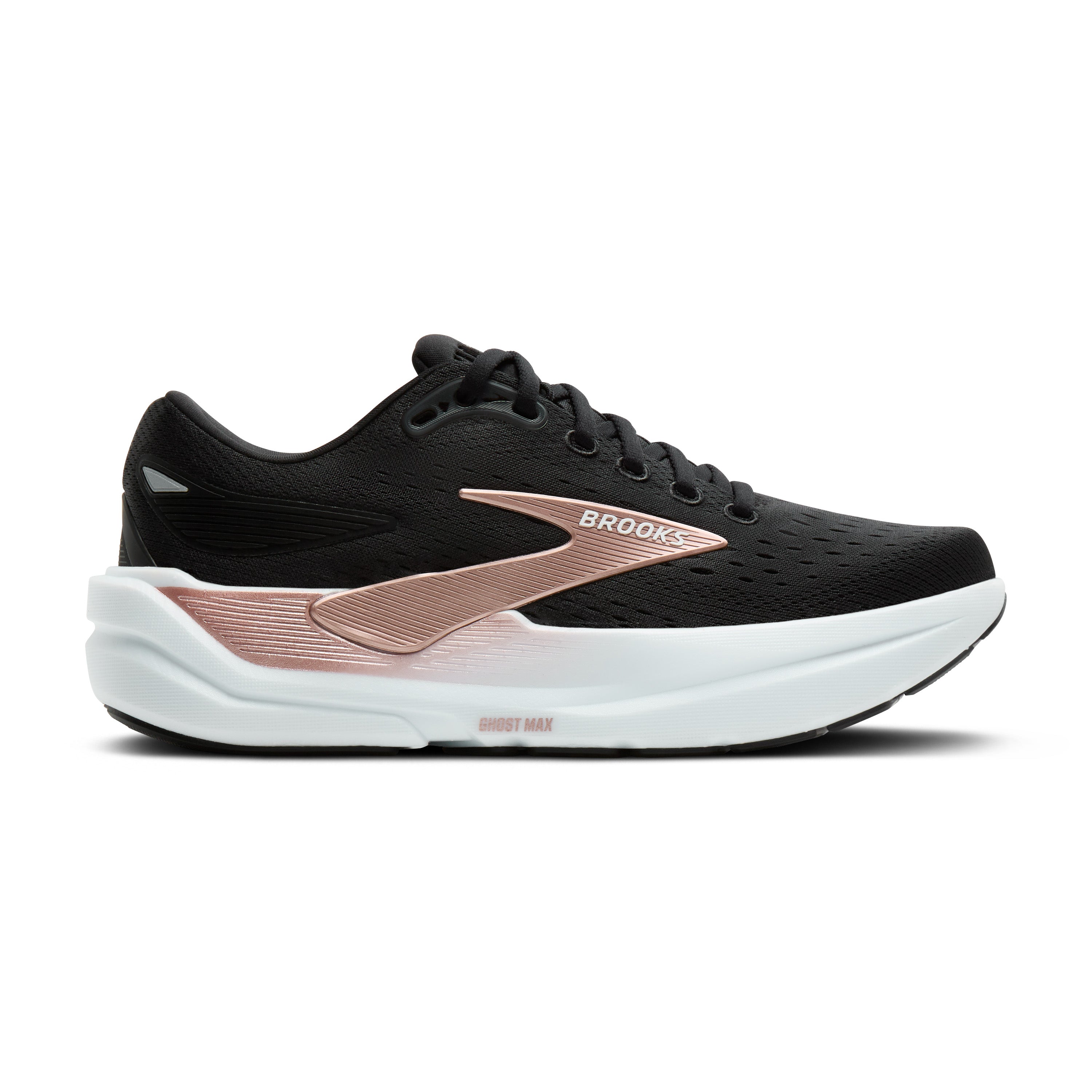 Brooks Ghost Max 3 Womens Running Shoes - Black/Black/Rose Gold