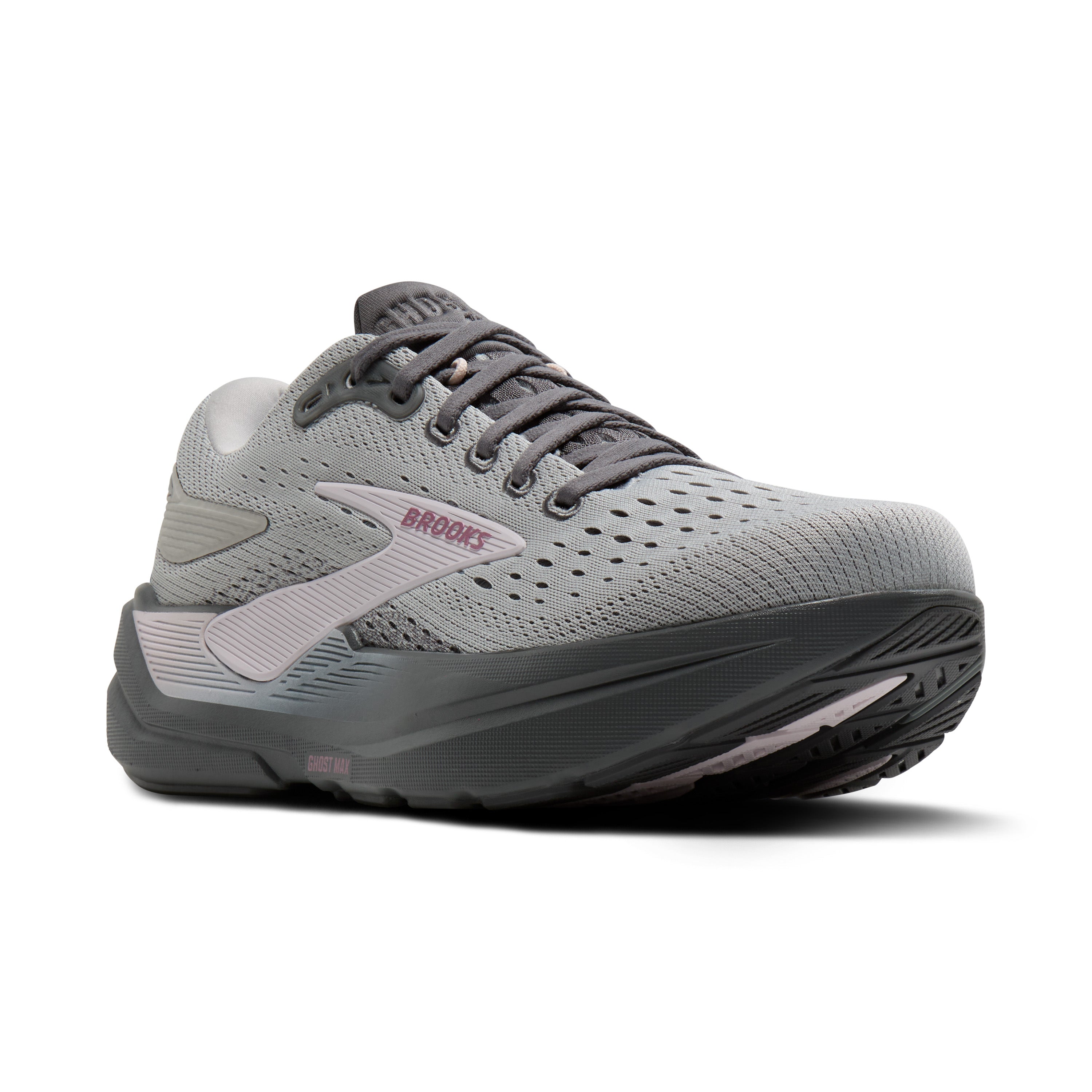 Brooks Ghost Max 3 Womens Running Shoes - Harbour Mist/Poppy Seed/Pink