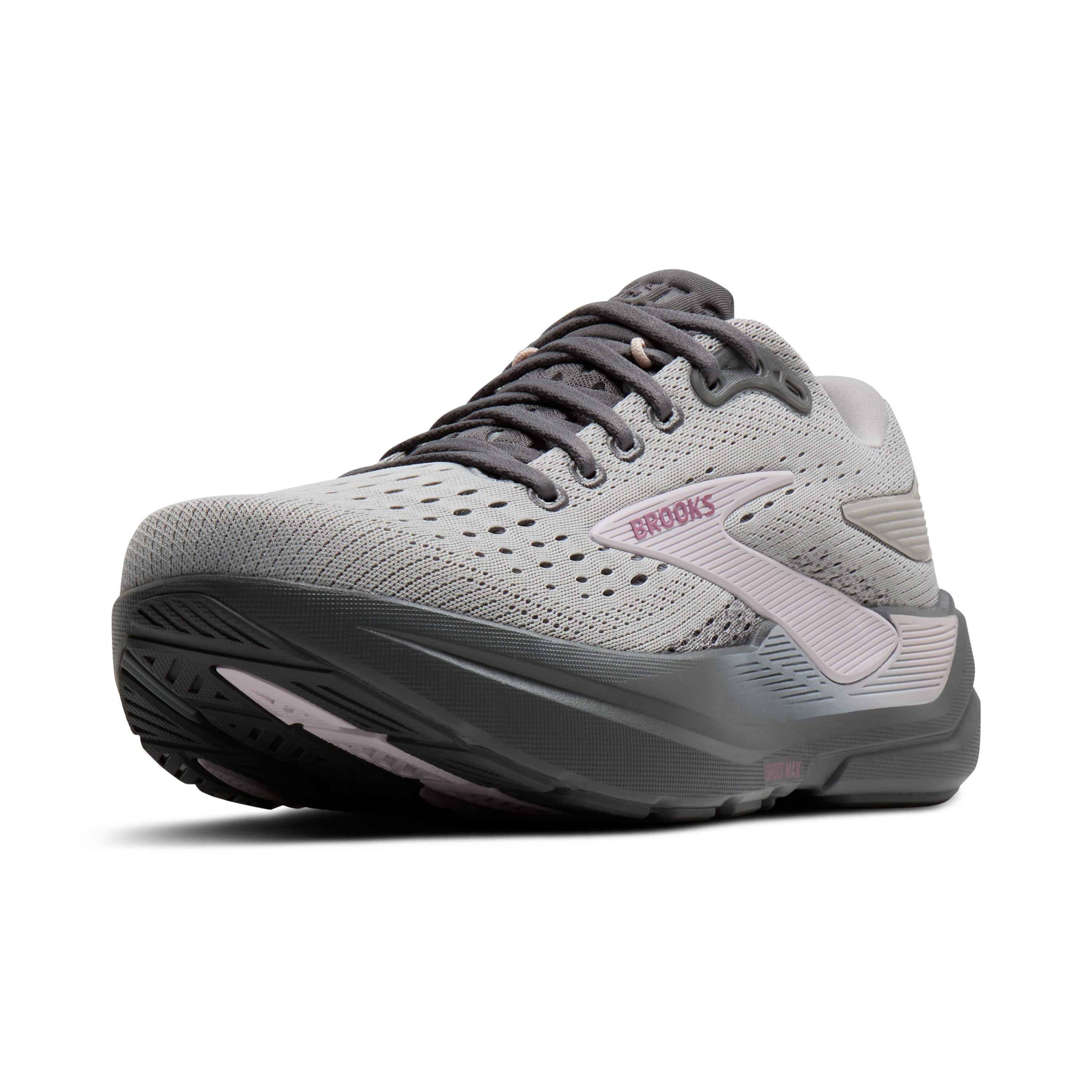 Brooks Ghost Max 3 Womens Running Shoes - Harbour Mist/Poppy Seed/Pink