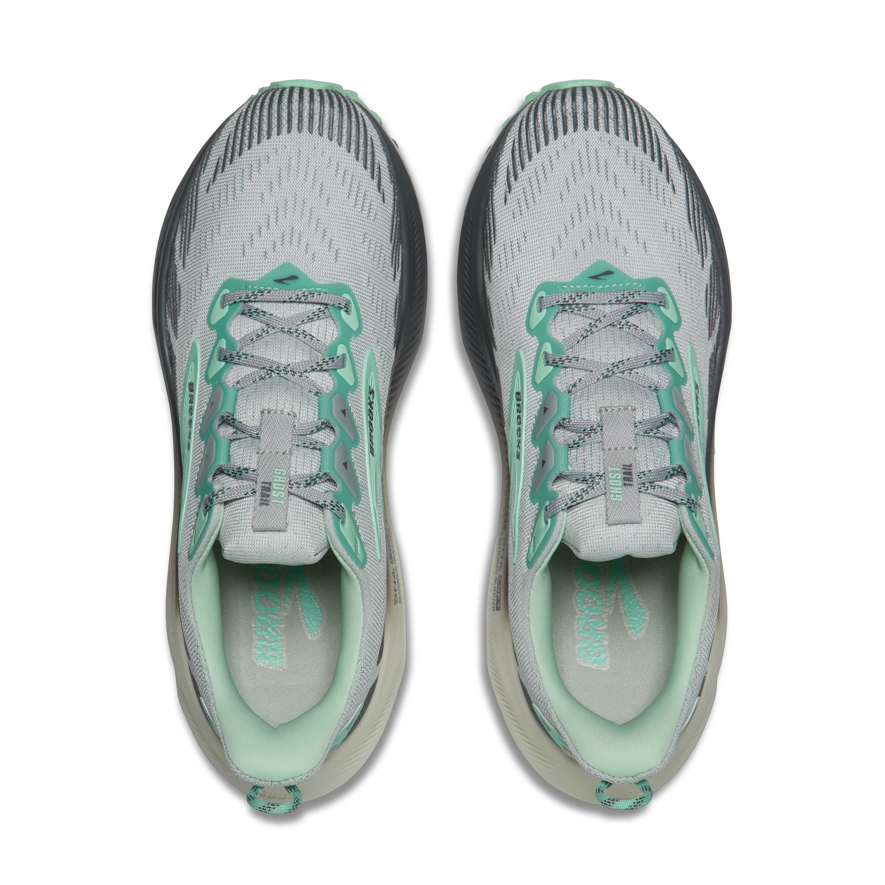 Brooks Ghost Trail Womens Running Shoes - Harbour Mist/Poppy/Yucca