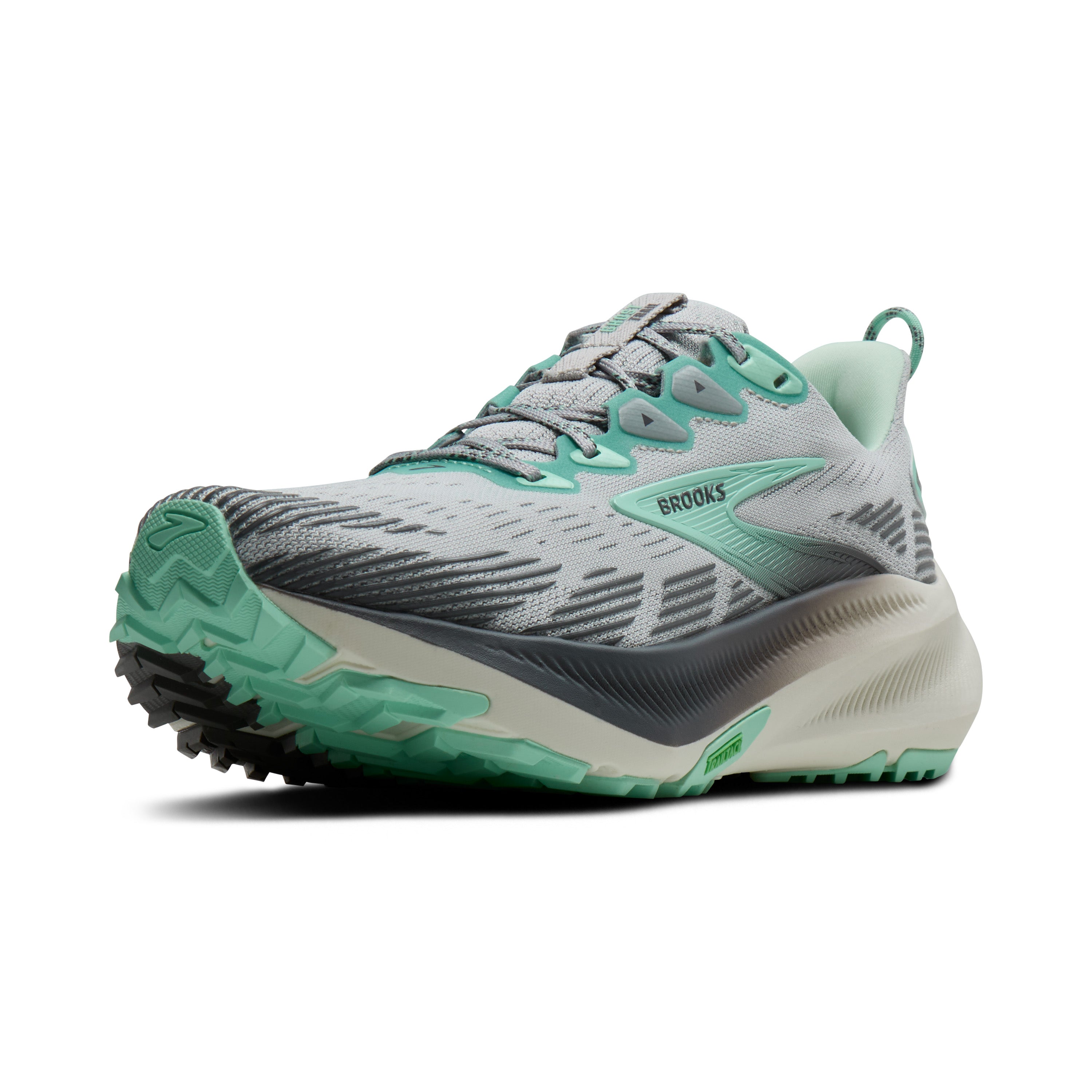 Brooks Ghost Trail Womens Running Shoes - Harbour Mist/Poppy/Yucca