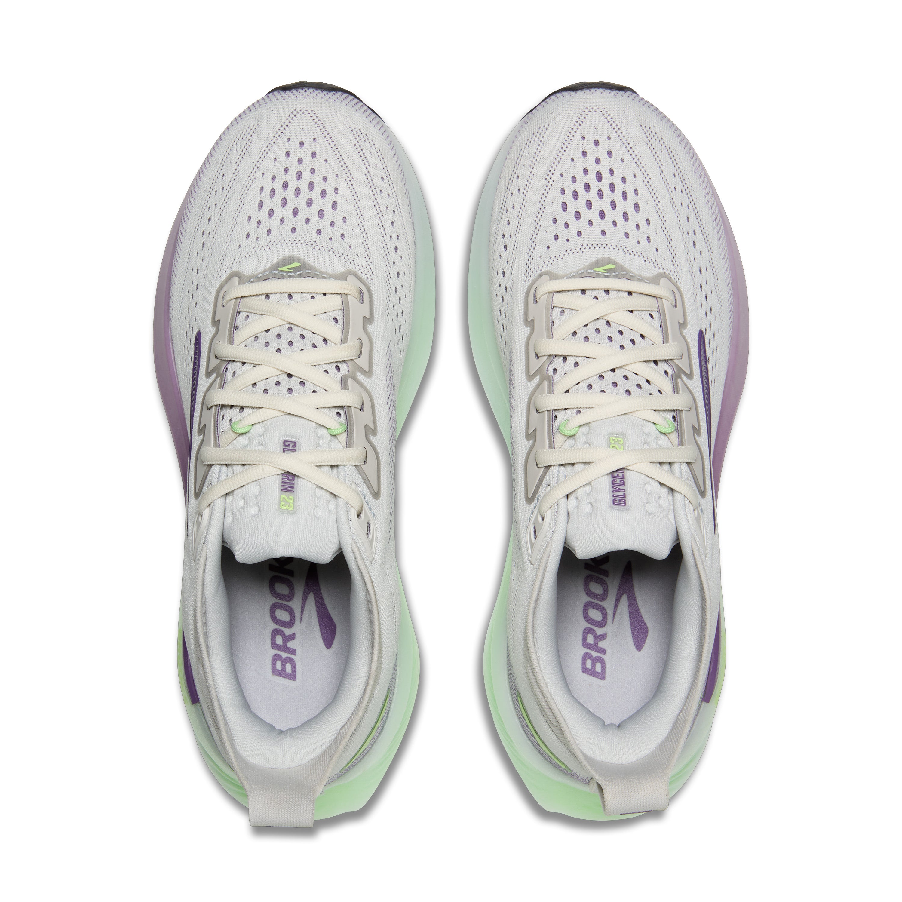 Brooks Glycerin 23 Womens Running Shoes - Antarctica/Grape/Green Gecko