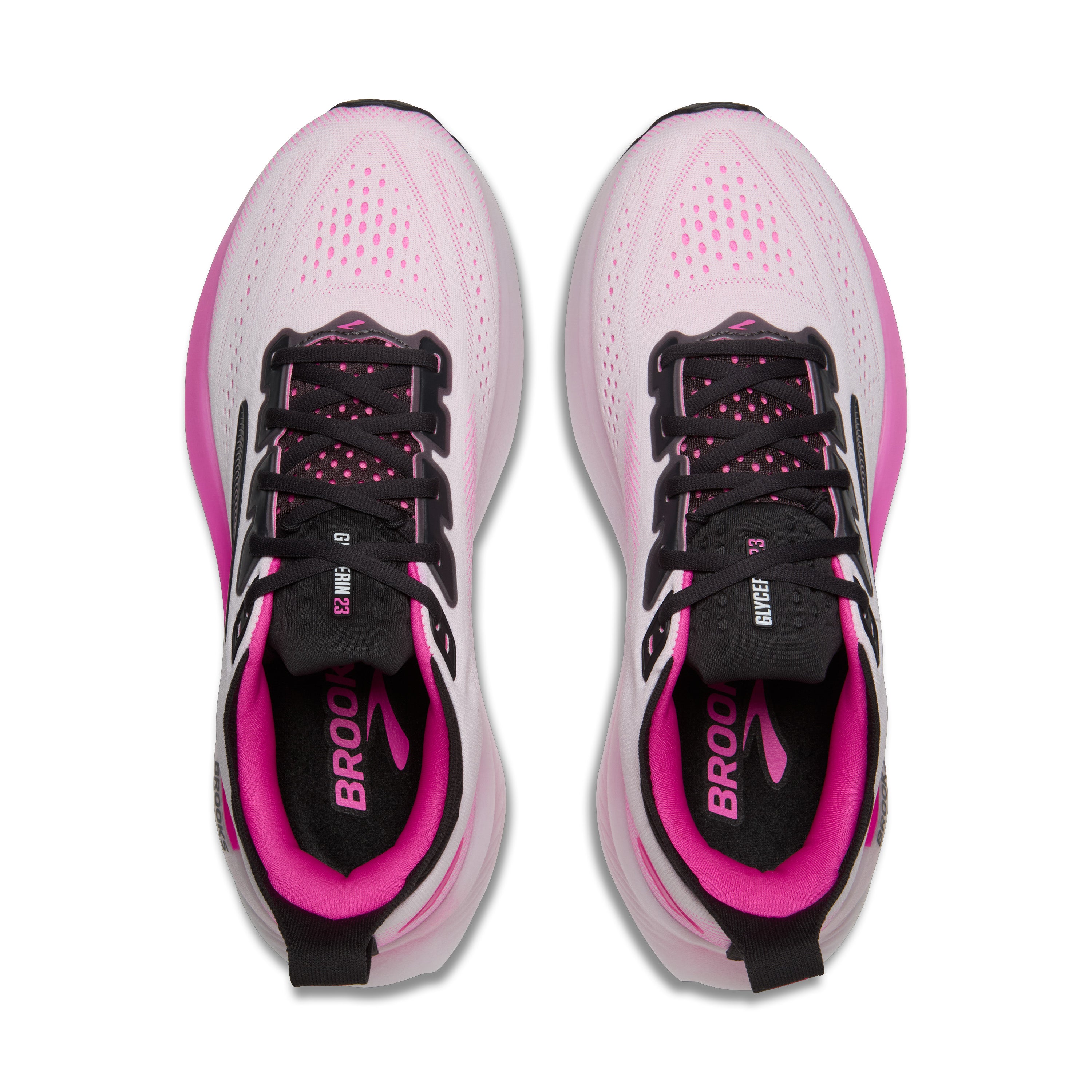 Brooks Glycerin 23 Womens Running Shoes - White/Phantom/Cyber Pink