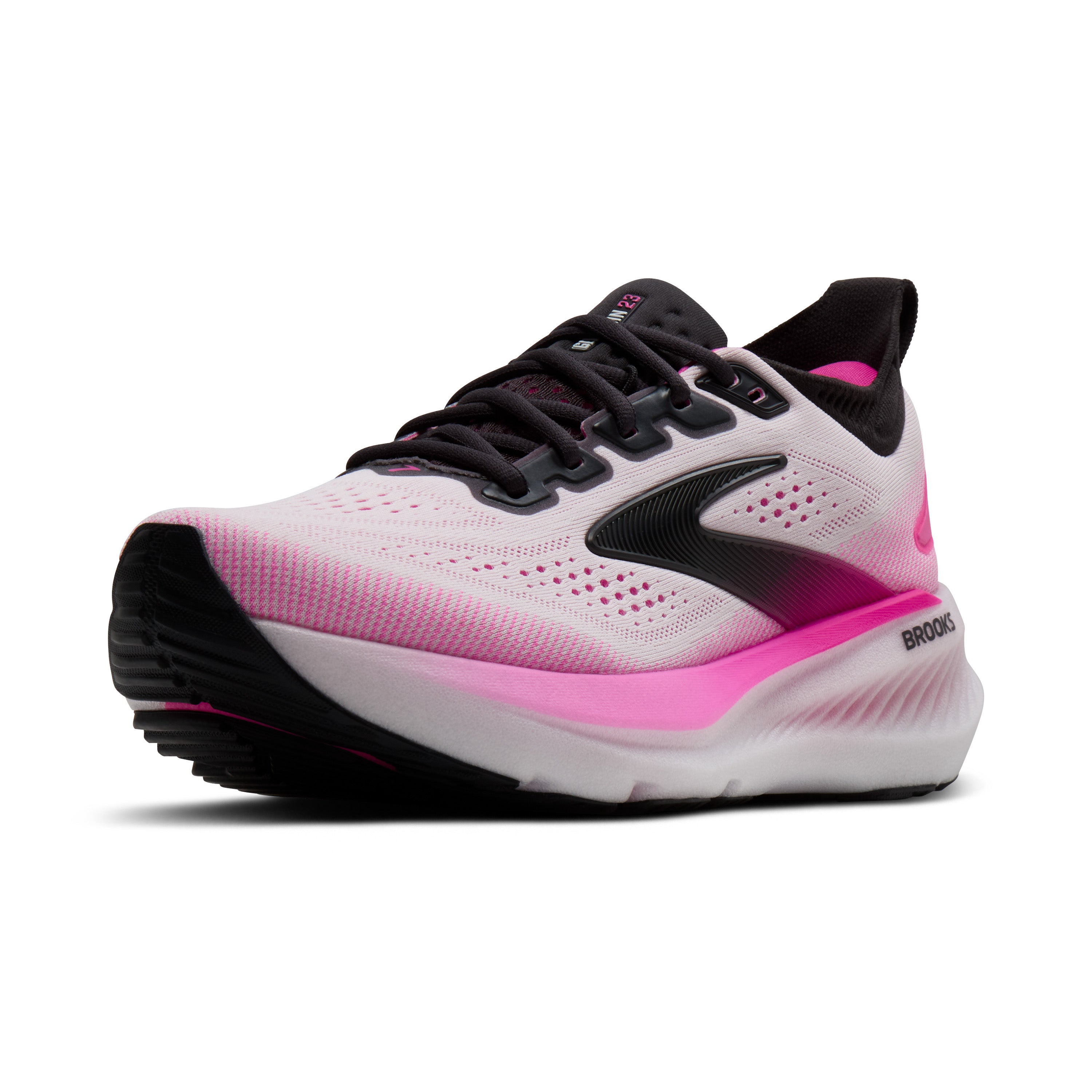 Brooks Glycerin 23 Womens Running Shoes - White/Phantom/Cyber Pink