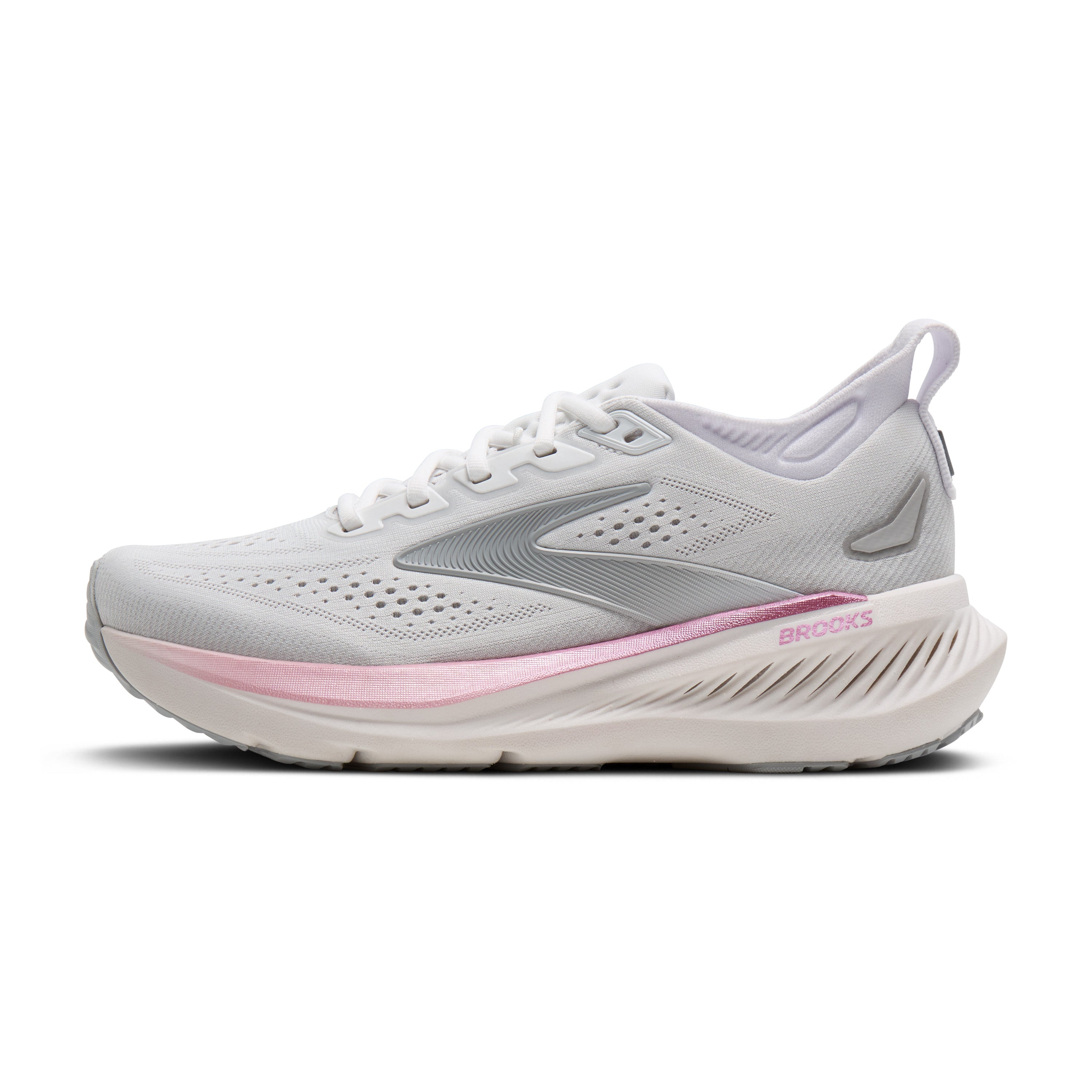 Brooks Glycerin 23 Womens Running Shoes - White/Harbor Mist/Metallic
