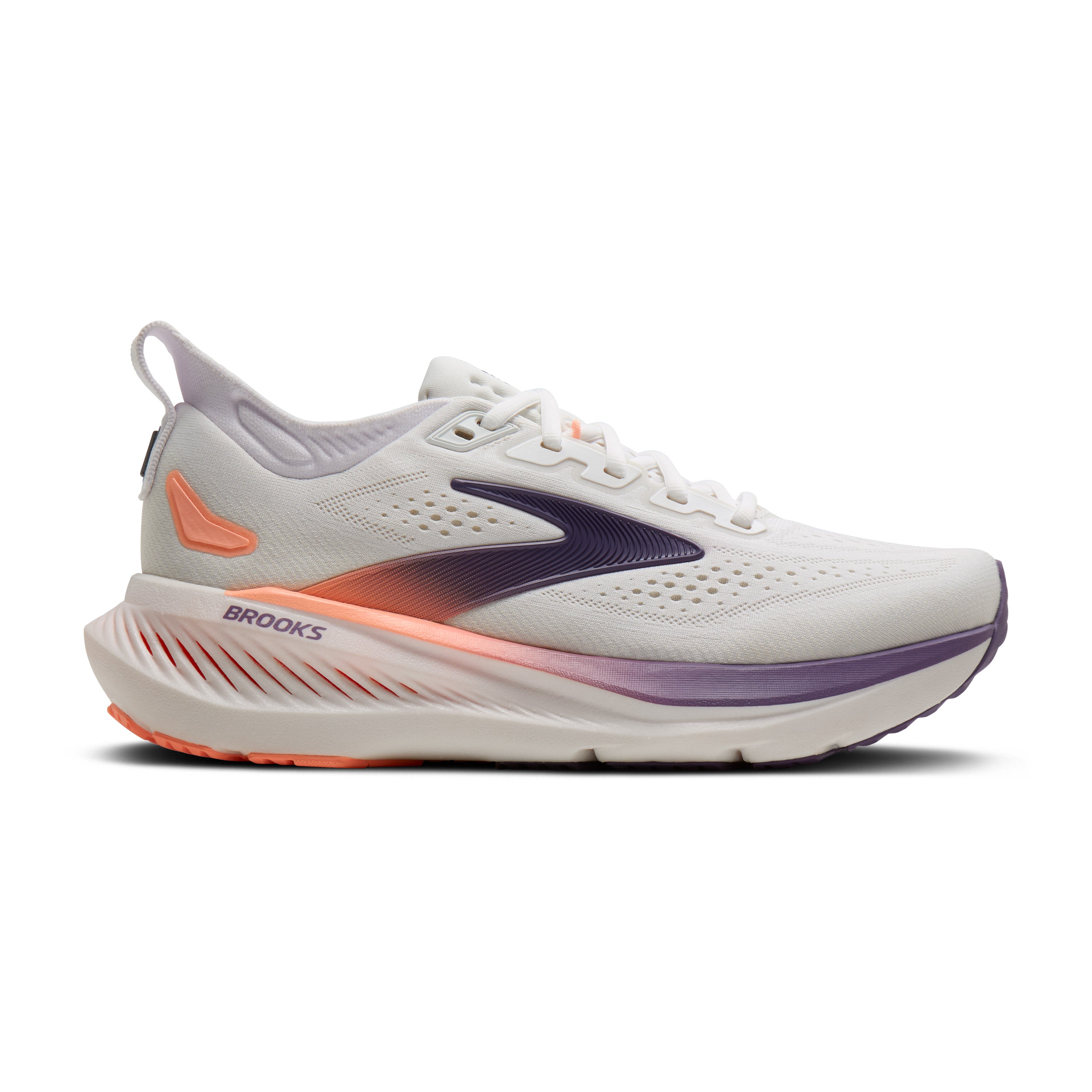 Brooks Glycerin 23 Womens Running Shoes - White/Mulled Grape/Clear