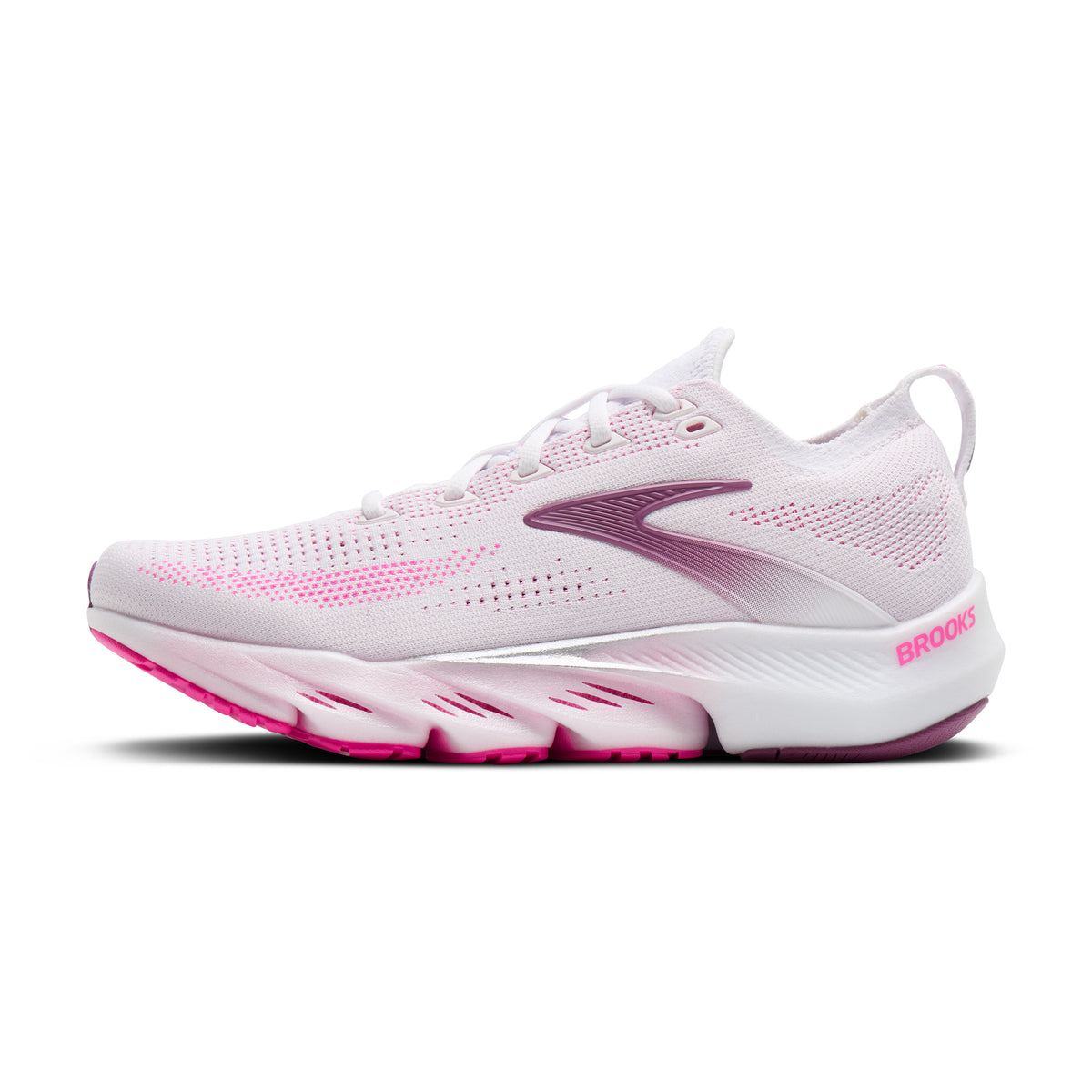 Brooks Glycerin Flex Womens Running Shoes - White/Cyber Pink/Argyle
