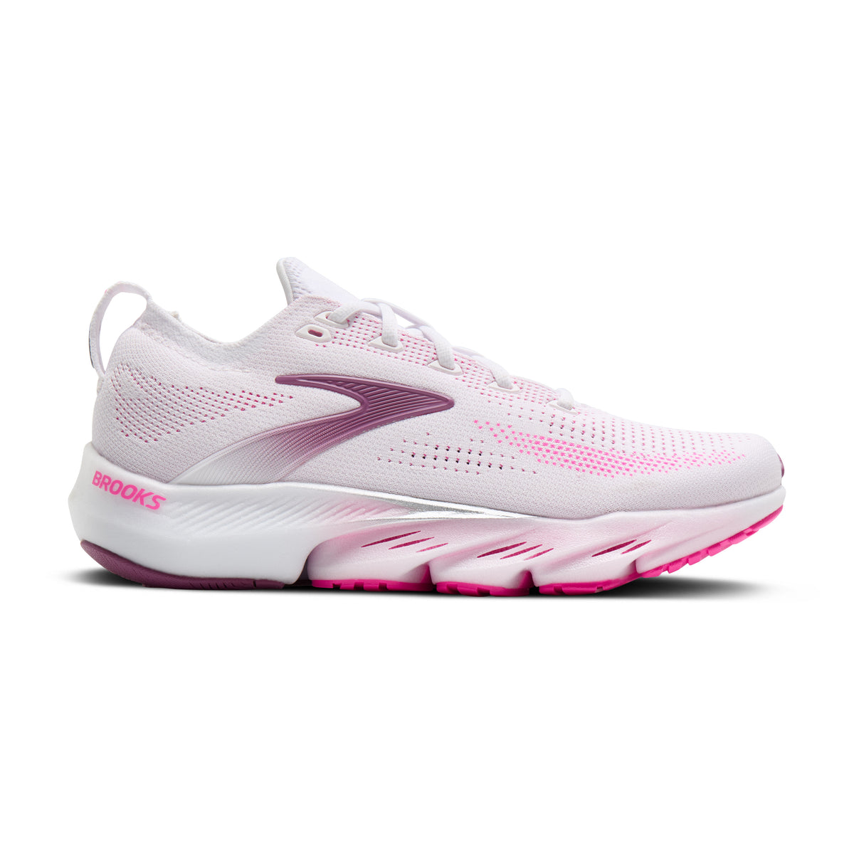 Brooks Glycerin Flex Womens Running Shoes - White/Cyber Pink/Argyle