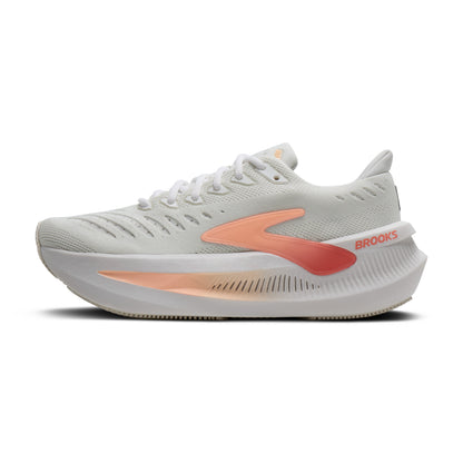 Brooks Glycerin Max 2 Womens Running Shoes - White/Coral/Peach