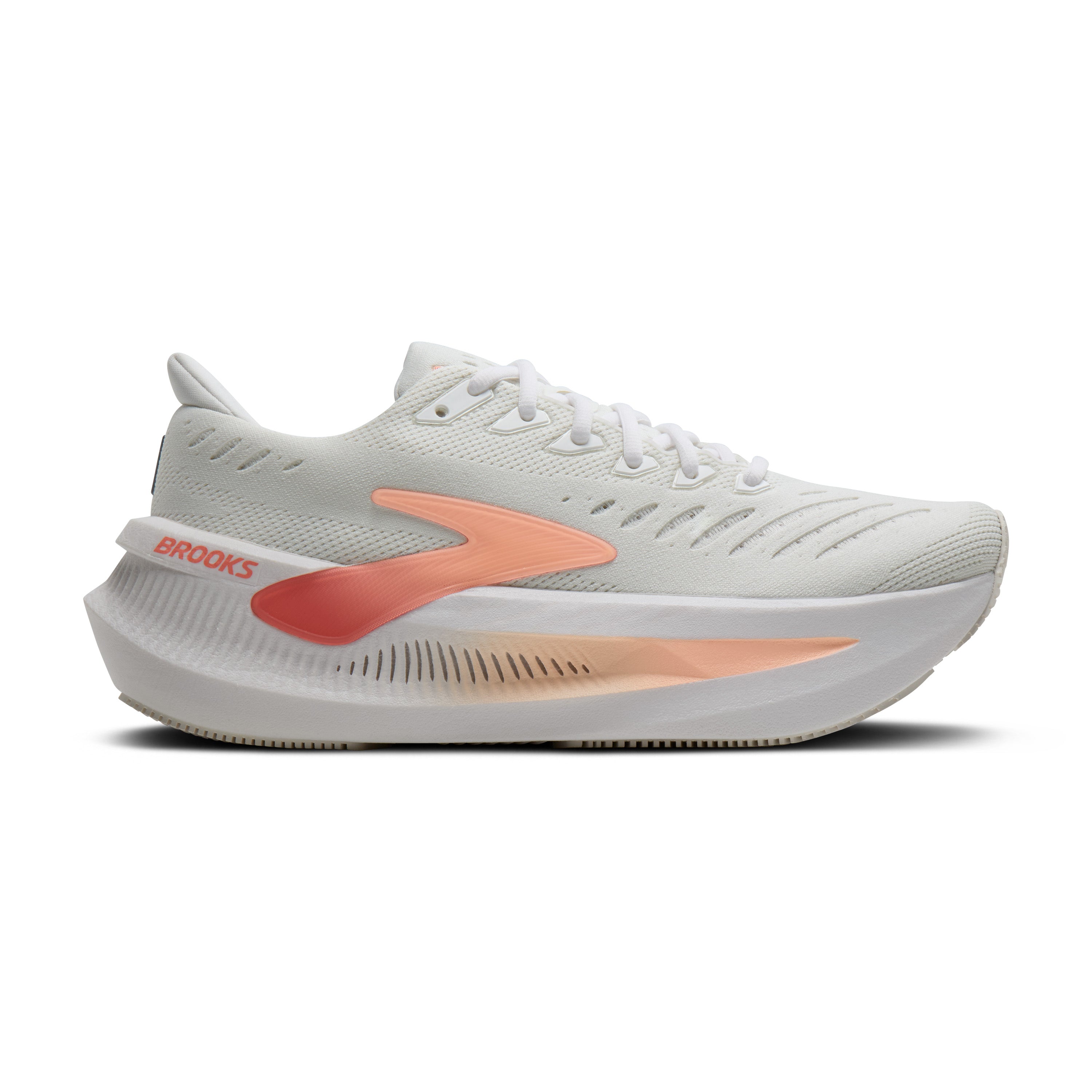 Brooks Glycerin Max 2 Womens Running Shoes - White/Coral/Peach