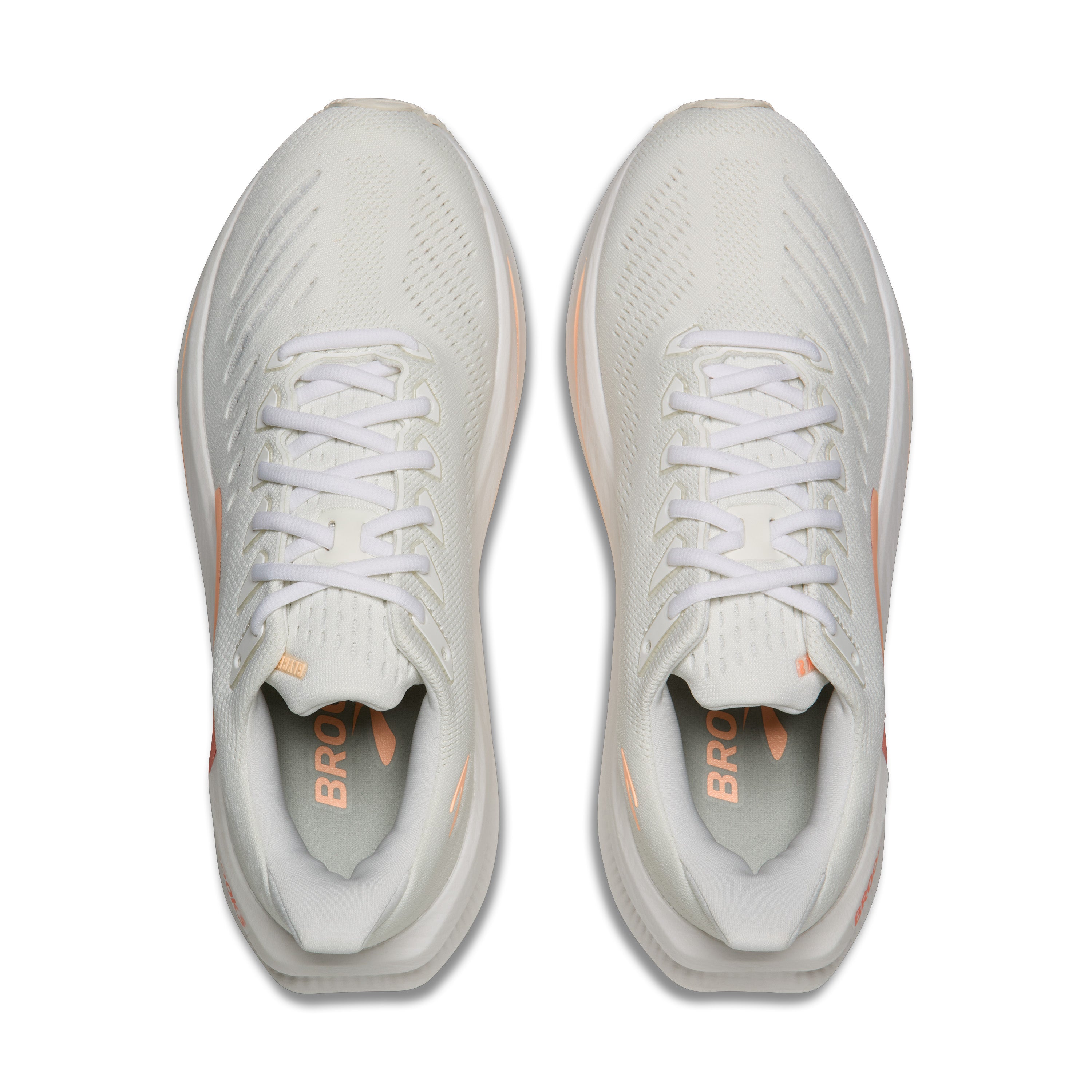 Brooks Glycerin Max 2 Womens Running Shoes - White/Coral/Peach