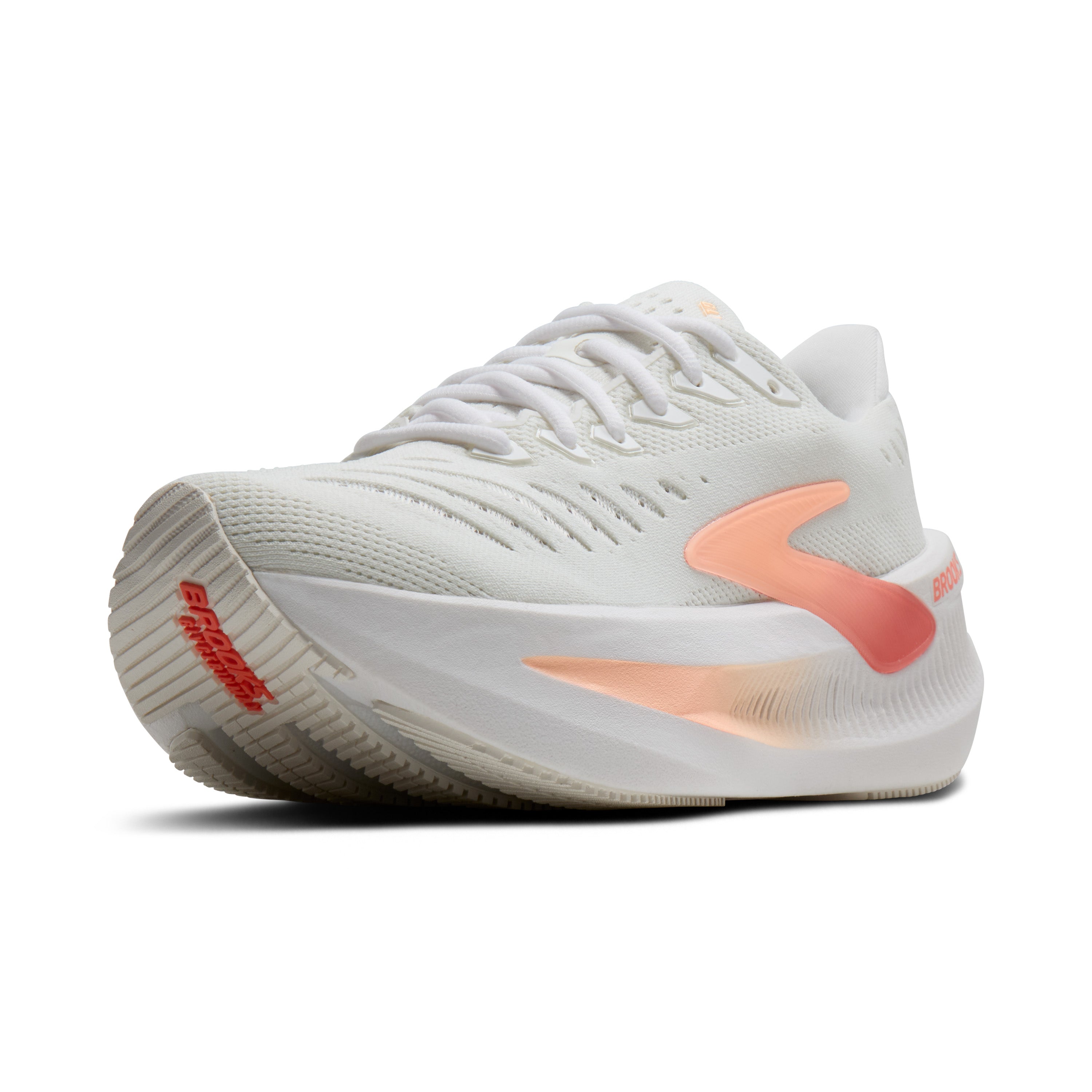 Brooks Glycerin Max 2 Womens Running Shoes - White/Coral/Peach