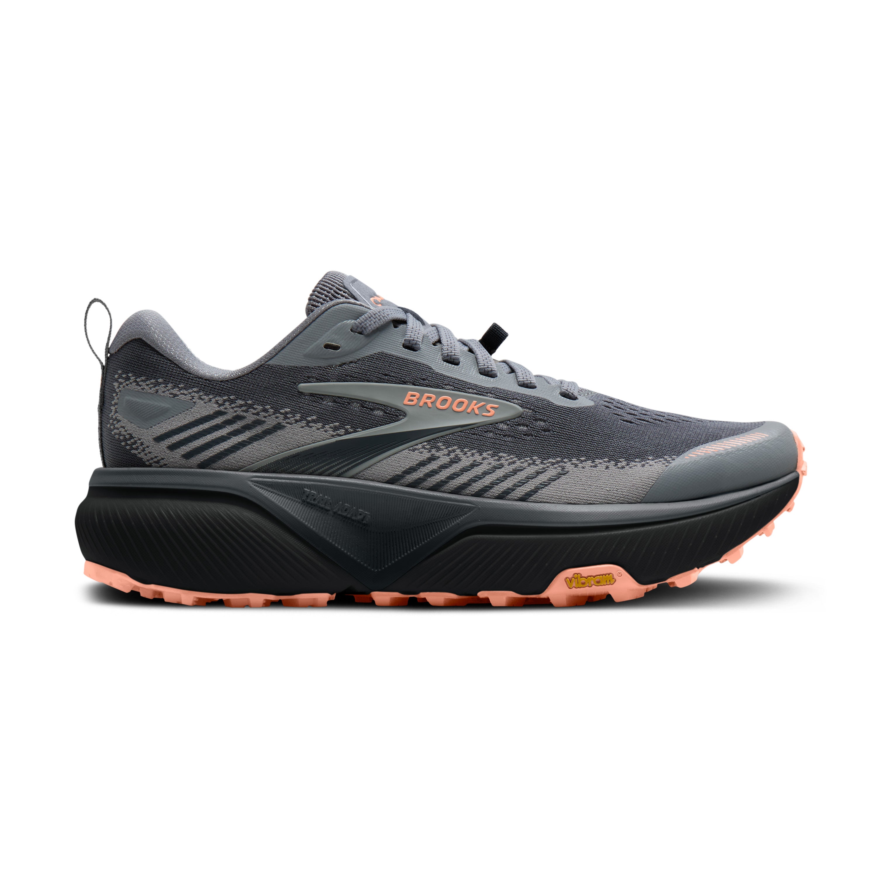 Brooks Cascadia 20 Womens Trail Running Shoes - Grey/Grey/Peach