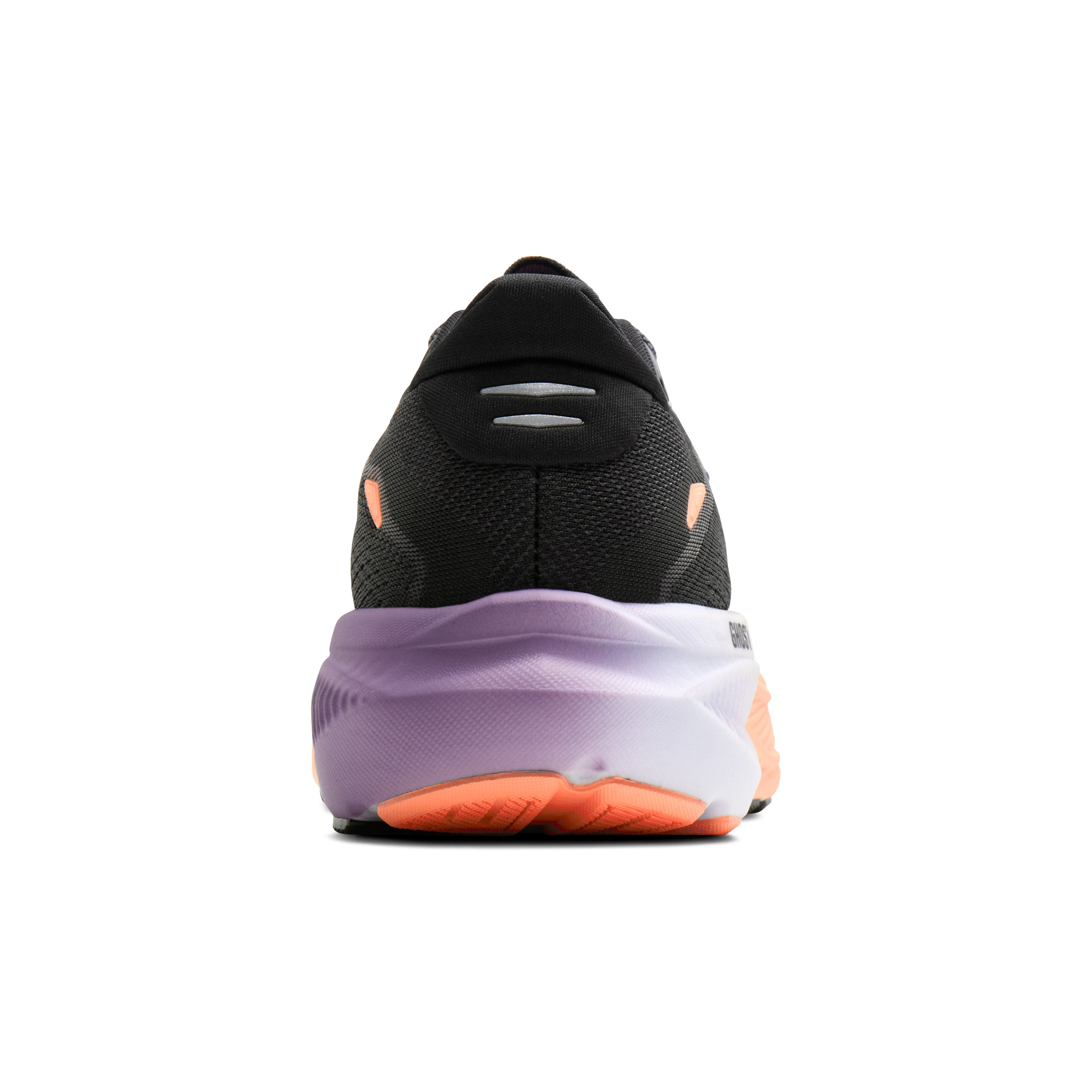 Brooks Ghost 18 Womens Running Shoe - Black/Mulled Grape/Peach