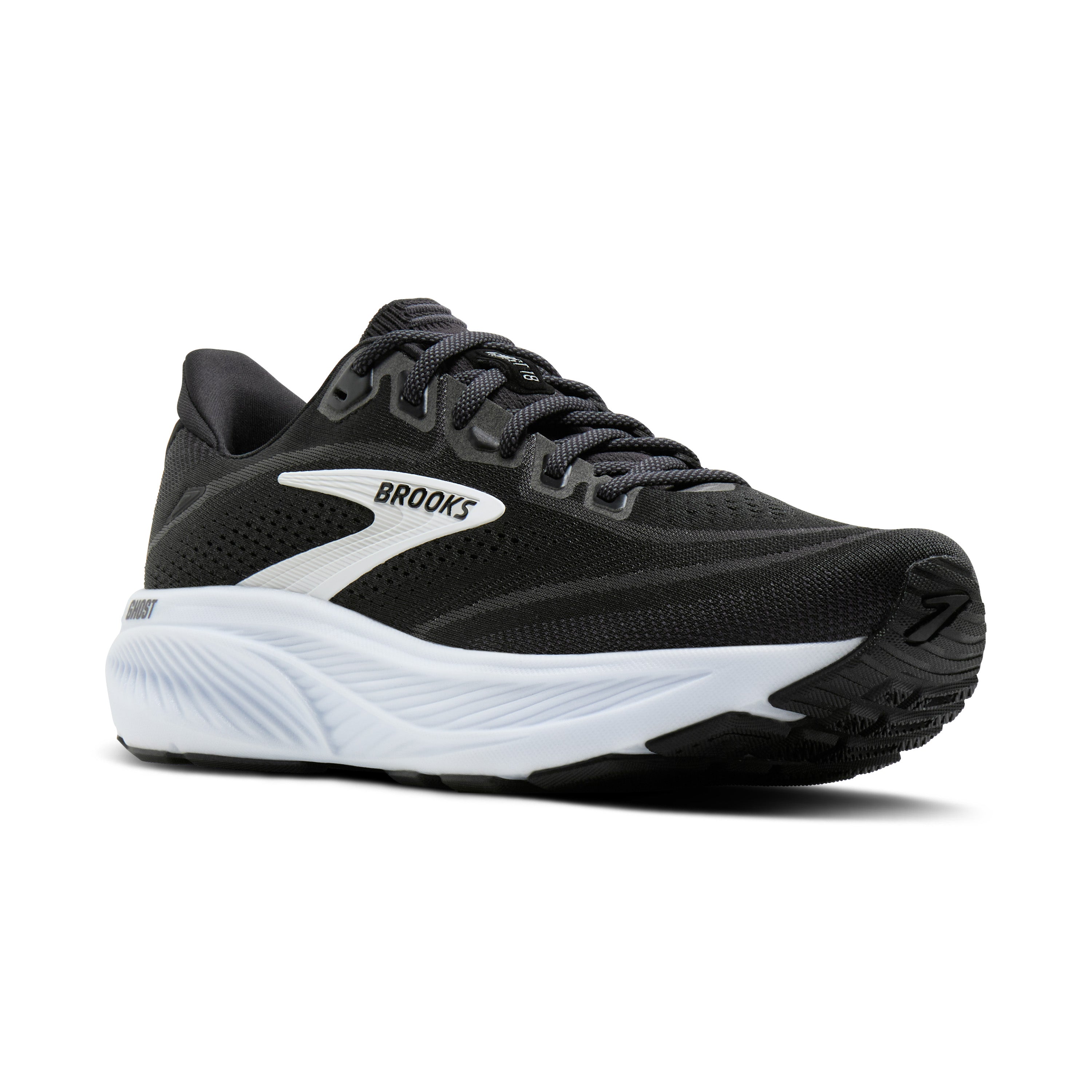 Brooks Ghost 18 Womens Running Shoe - Black/Grey/White