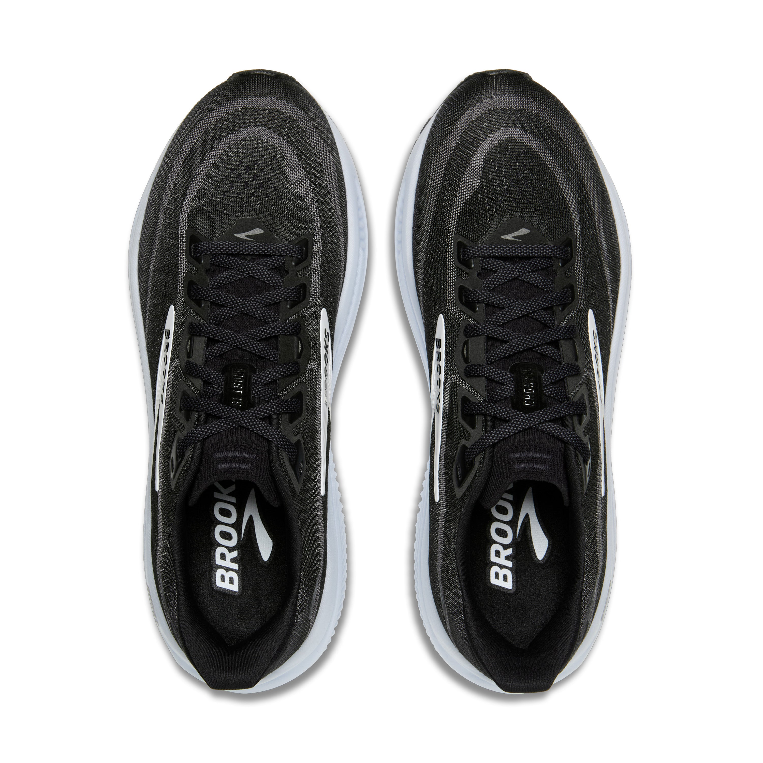 Brooks Ghost 18 Mens Running Shoes - Black/Grey/White